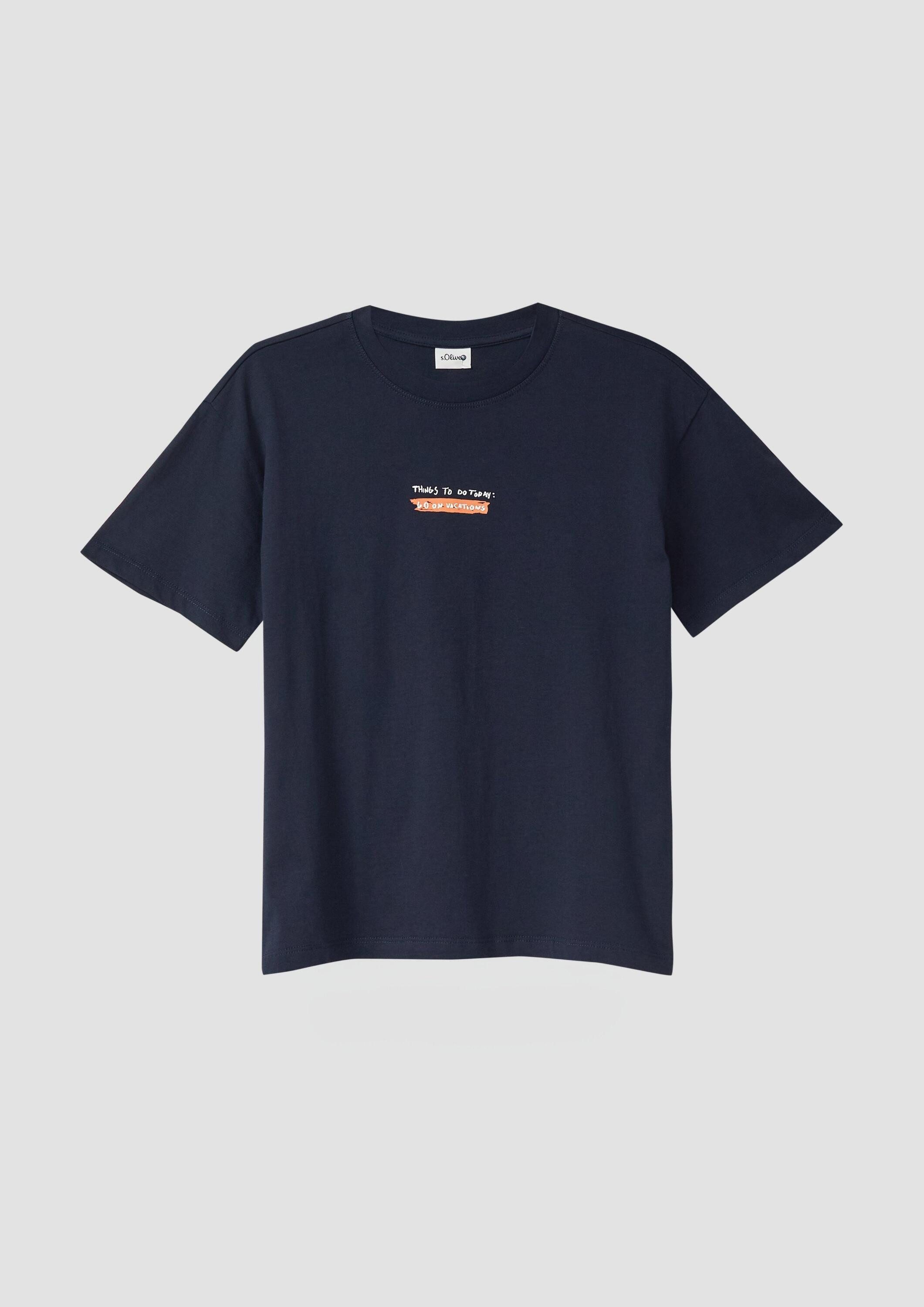 s.Oliver Kurzarmshirt T-Shirt Oversize T-Shirt mit Rücken- und Frontprint