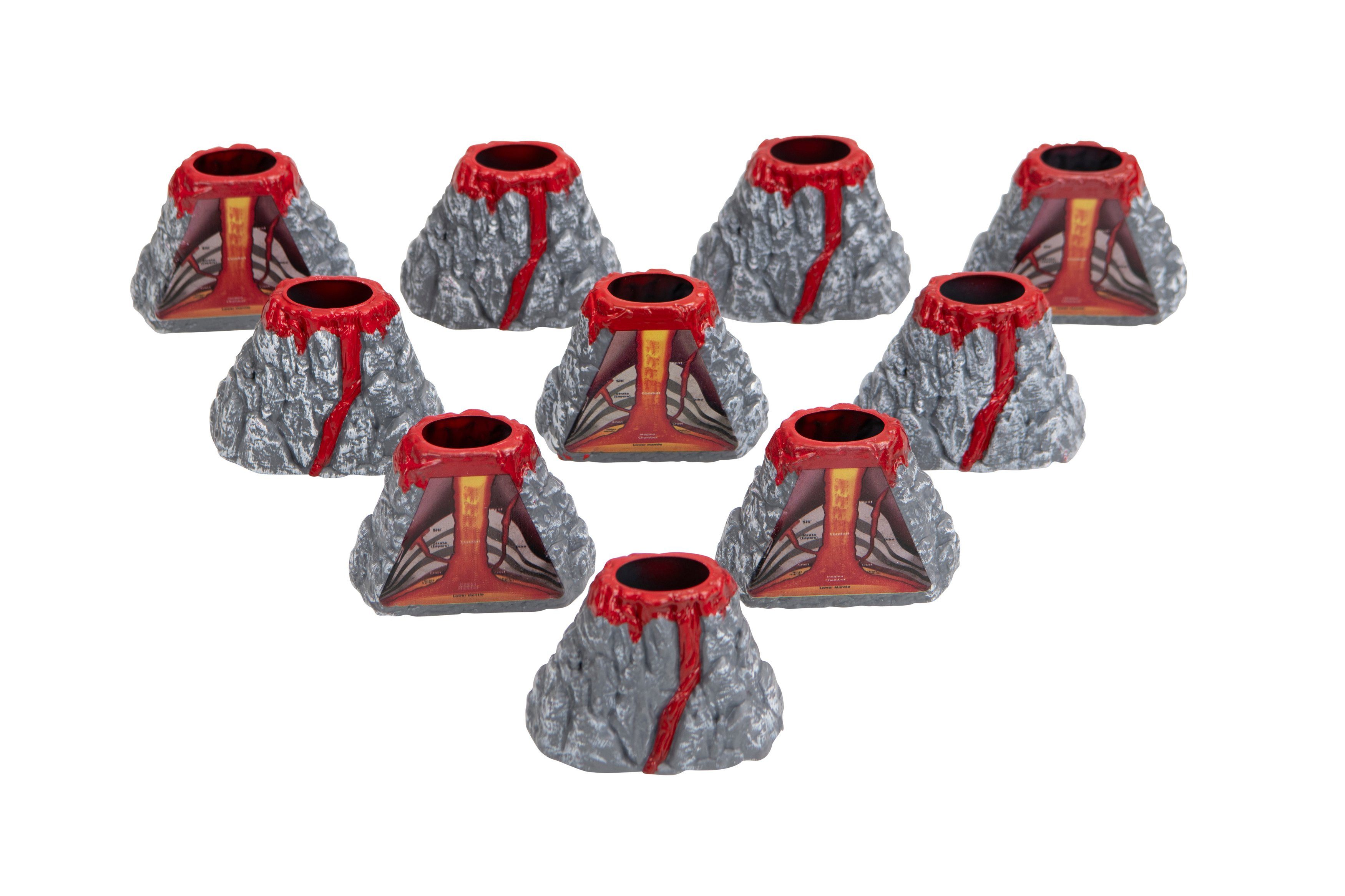 Betzold Globus Vulkanmodell - 10-teiliges Set Chemie Experimente Vulkanausbruch