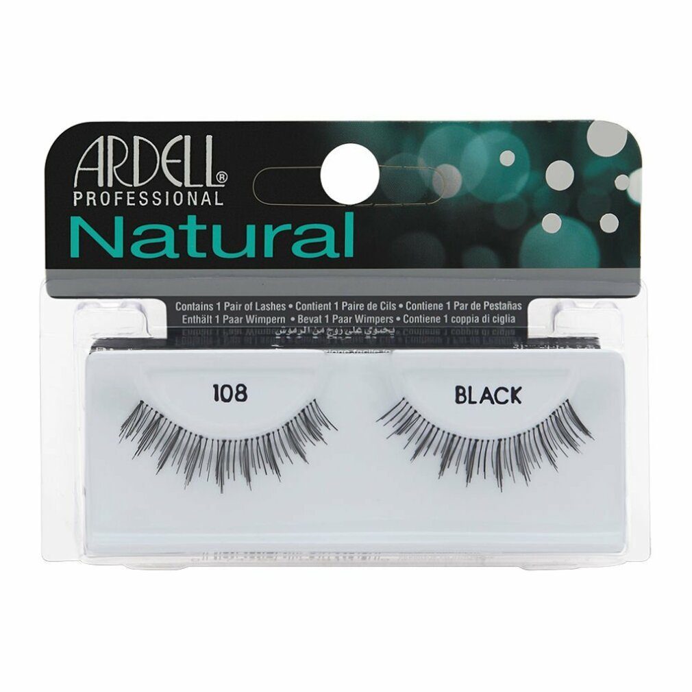 Einzelwimpern Natural 108 1 Paar falsche Wimpern Schwarz