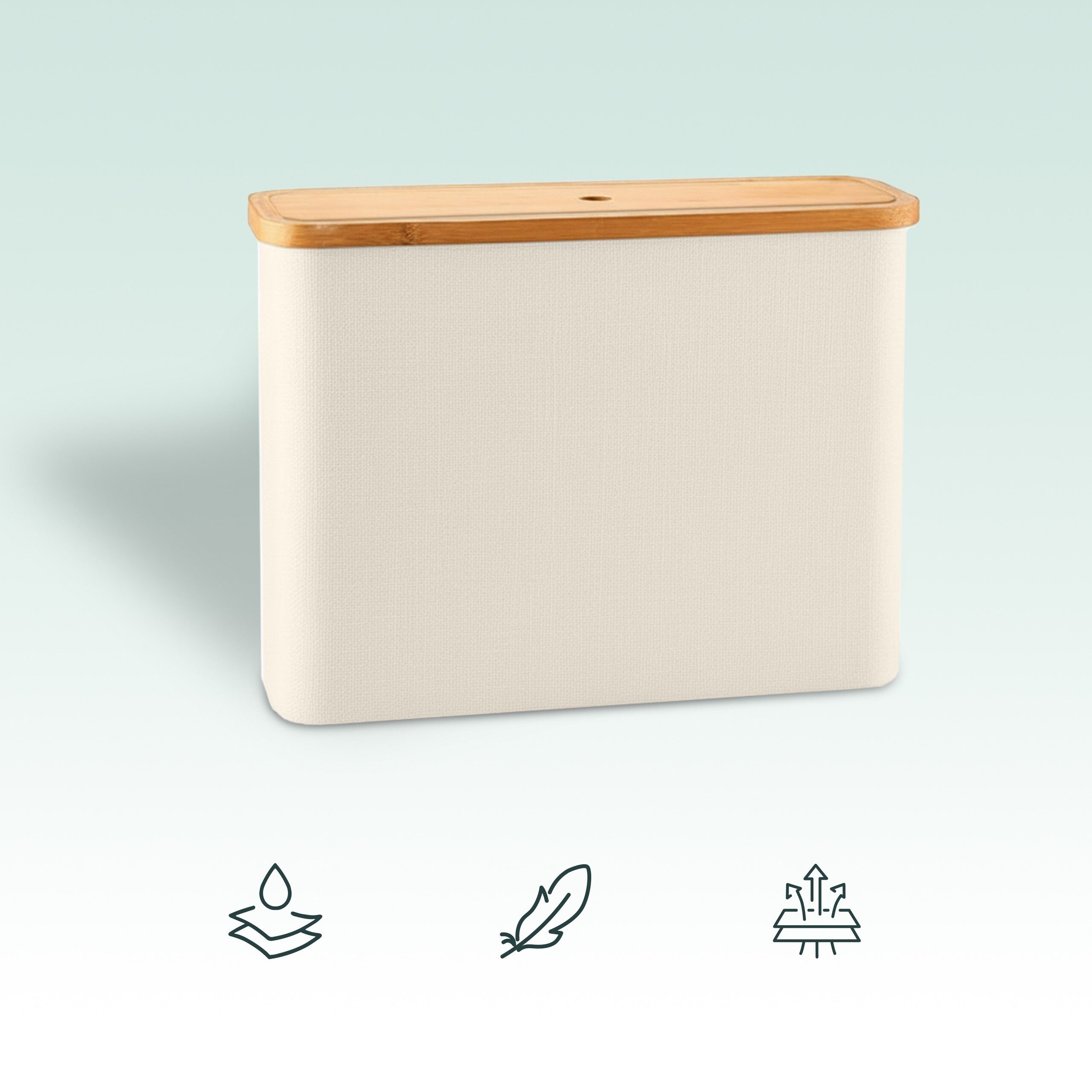 relaxdays Toiletten-Ersatzrollenhalter Toilettenpapier Aufbewahrung 12 Rollen (1-St), Beige – Bild 3 von 5
