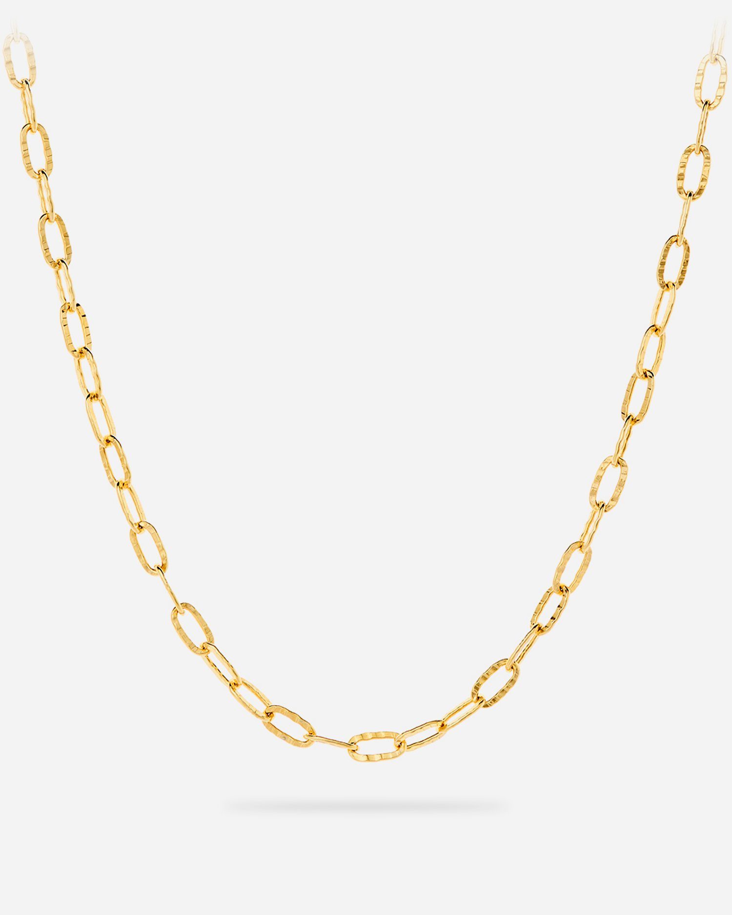 Pernille Corydon Kette ohne Anhänger Alba Halskette Damen 45-50 cm, Silber 925, 18 Karat vergoldet