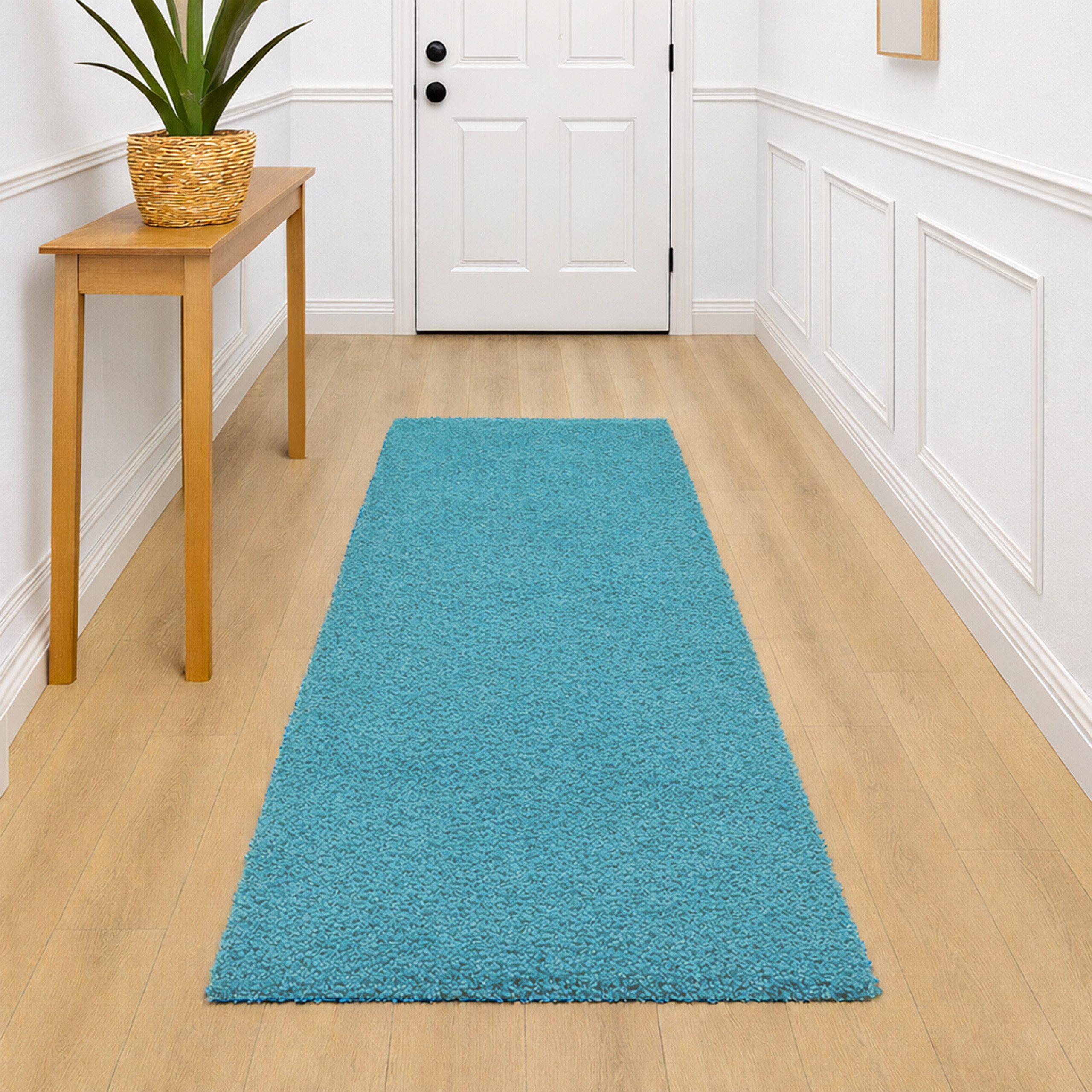 Carpetia Teppich Moderner Hochflor Teppich Aqua Türkis weich stilvolles Design, rechteckig, Höhe: 30 mm
