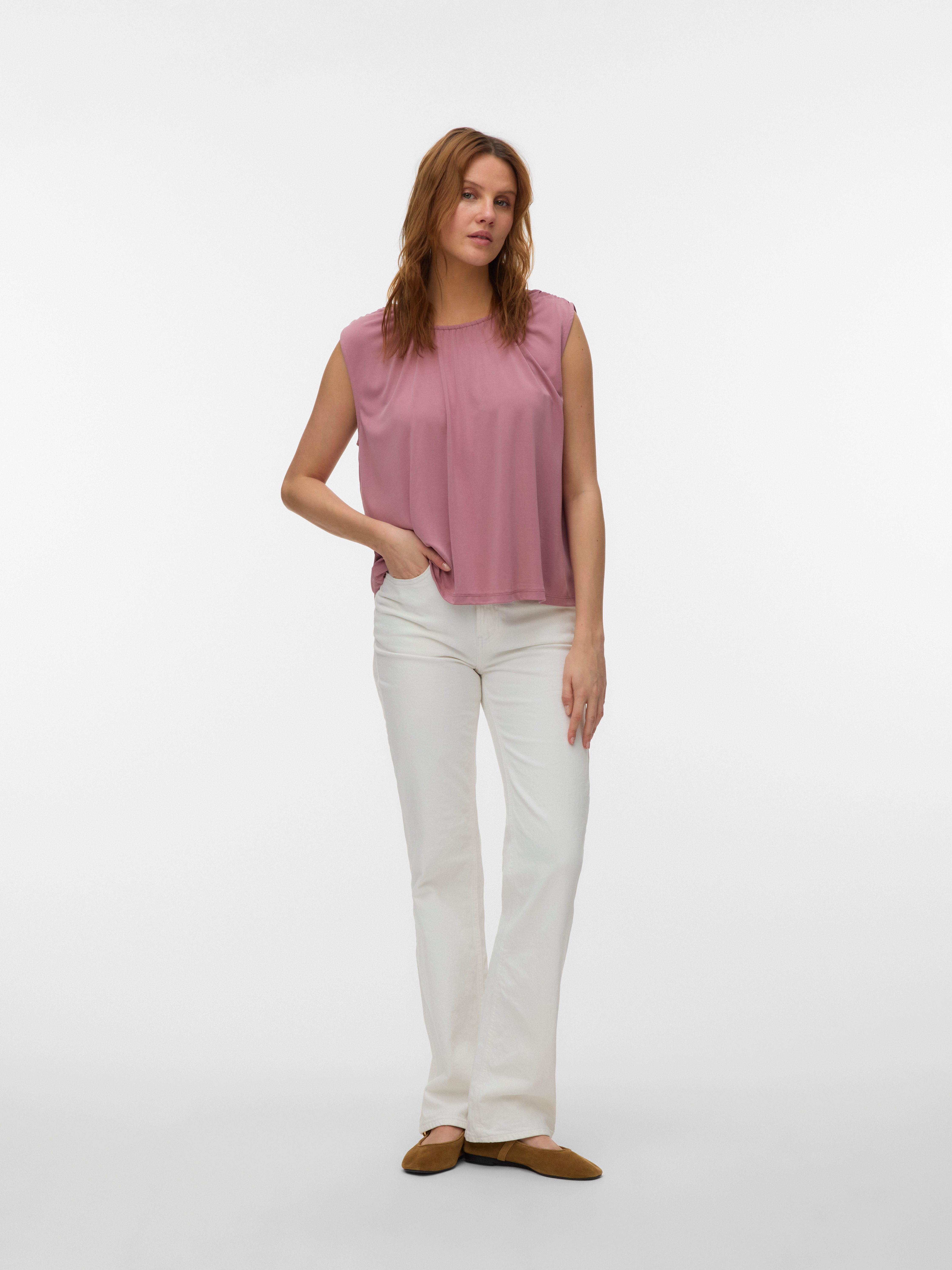Vero Moda Shirttop VMFILLI SL TOP JRS NOOS Materialmix