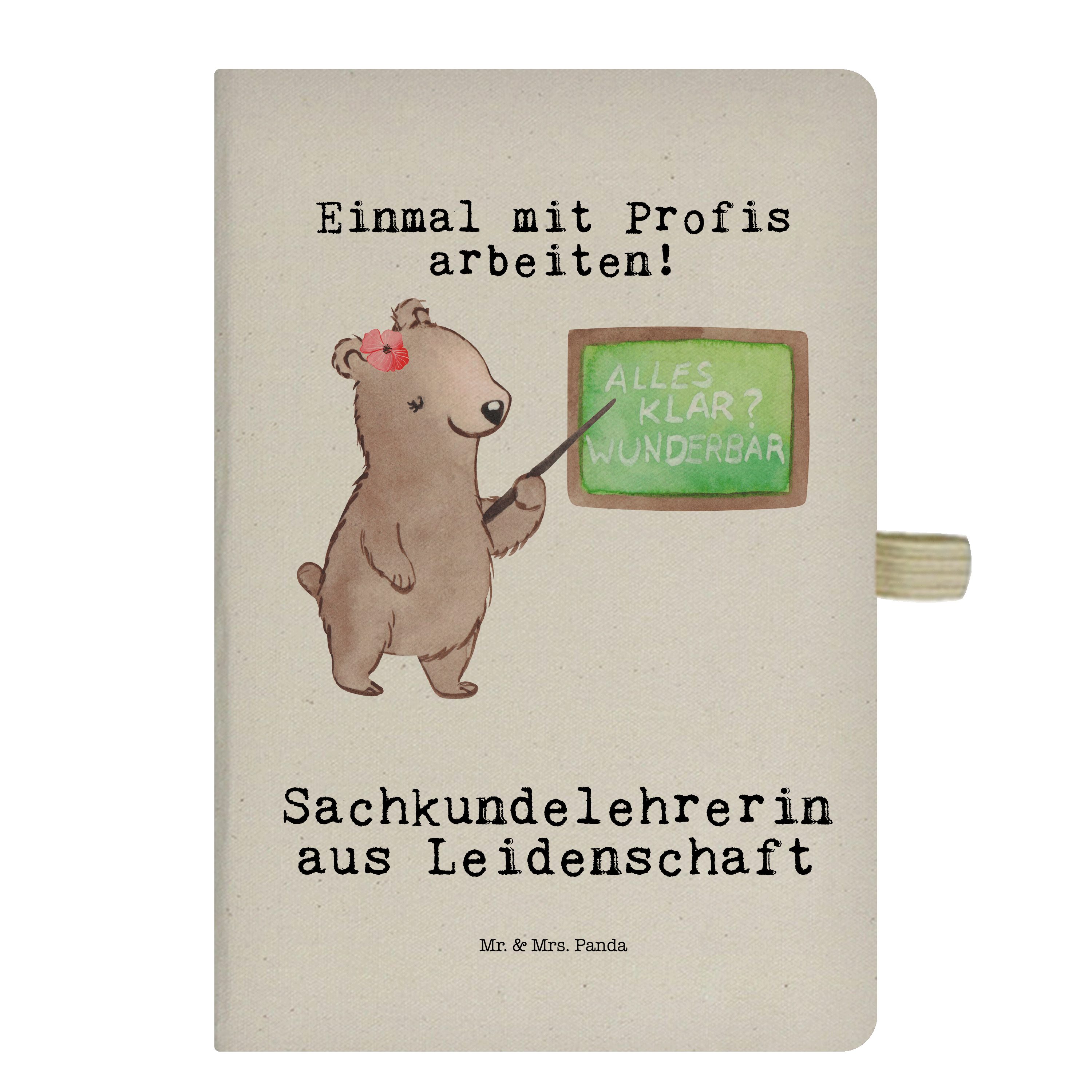 Mr. & Mrs. Panda Journal, Panda - Mrs. & Notizbuch - Transparent Mr. Geschenk, aus Sachkundelehrerin Leidenschaft