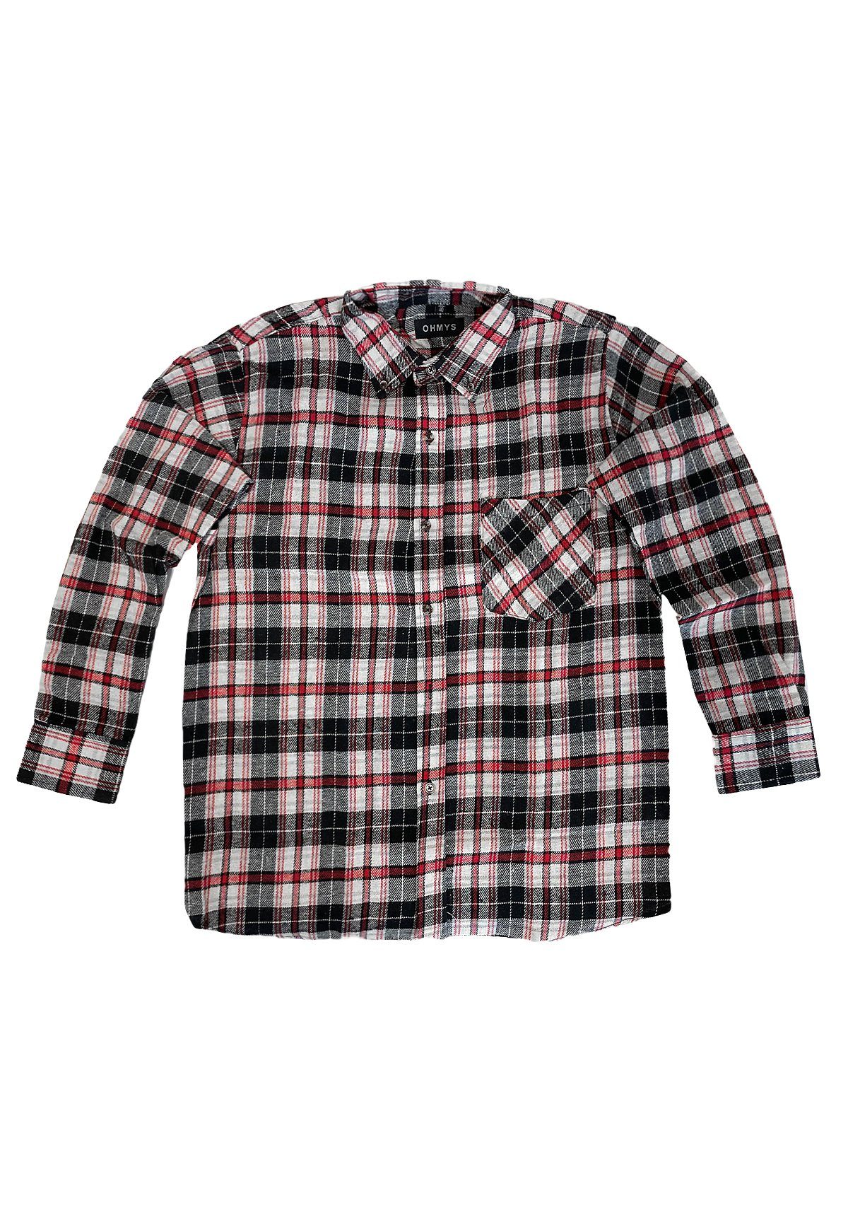 Egomaxx Langarmhemd Kariertes Holzfäller Flanell Karo günstig online kaufen