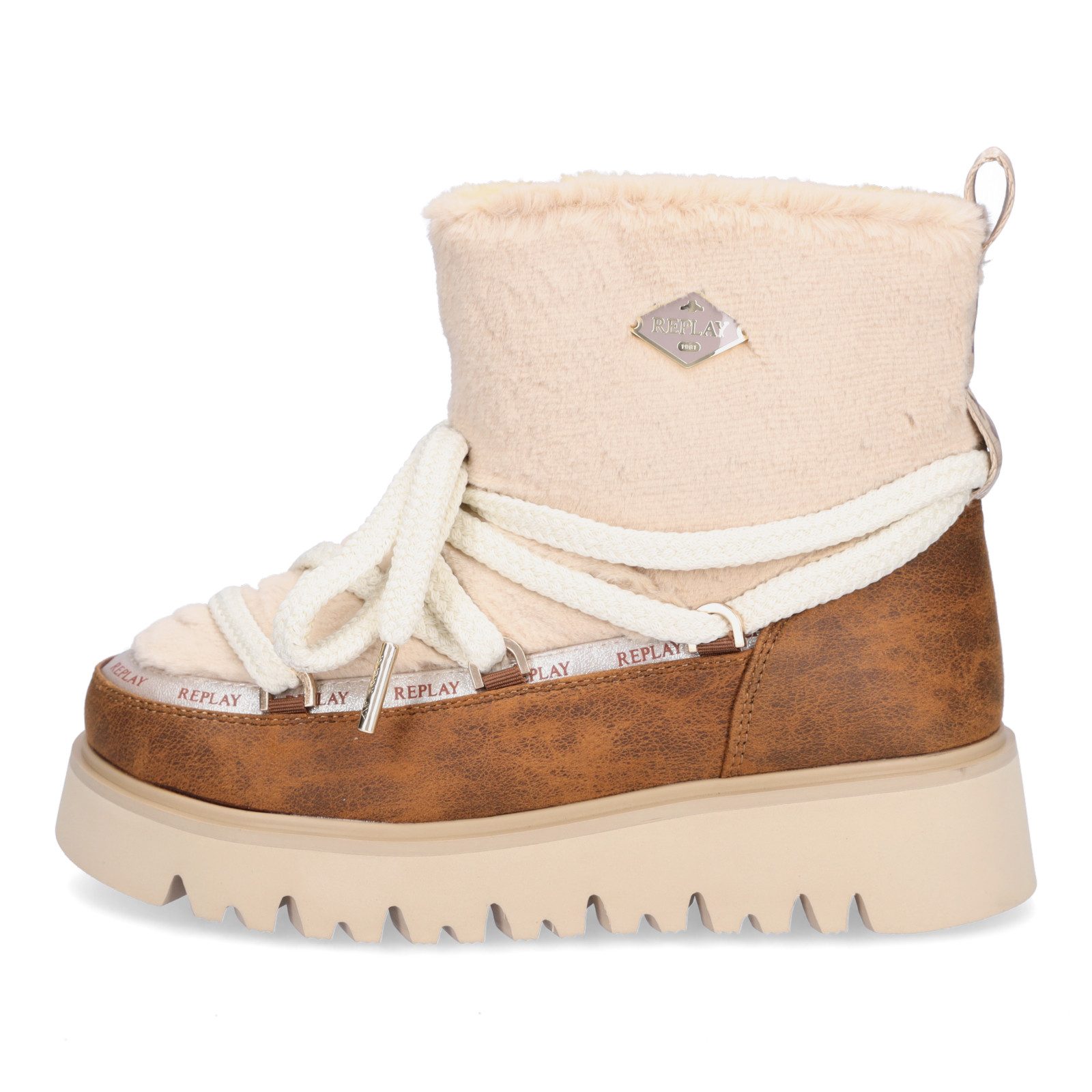 Replay Replay Damen Moonboots Melrose Warm beige braun Ankleboots günstig online kaufen