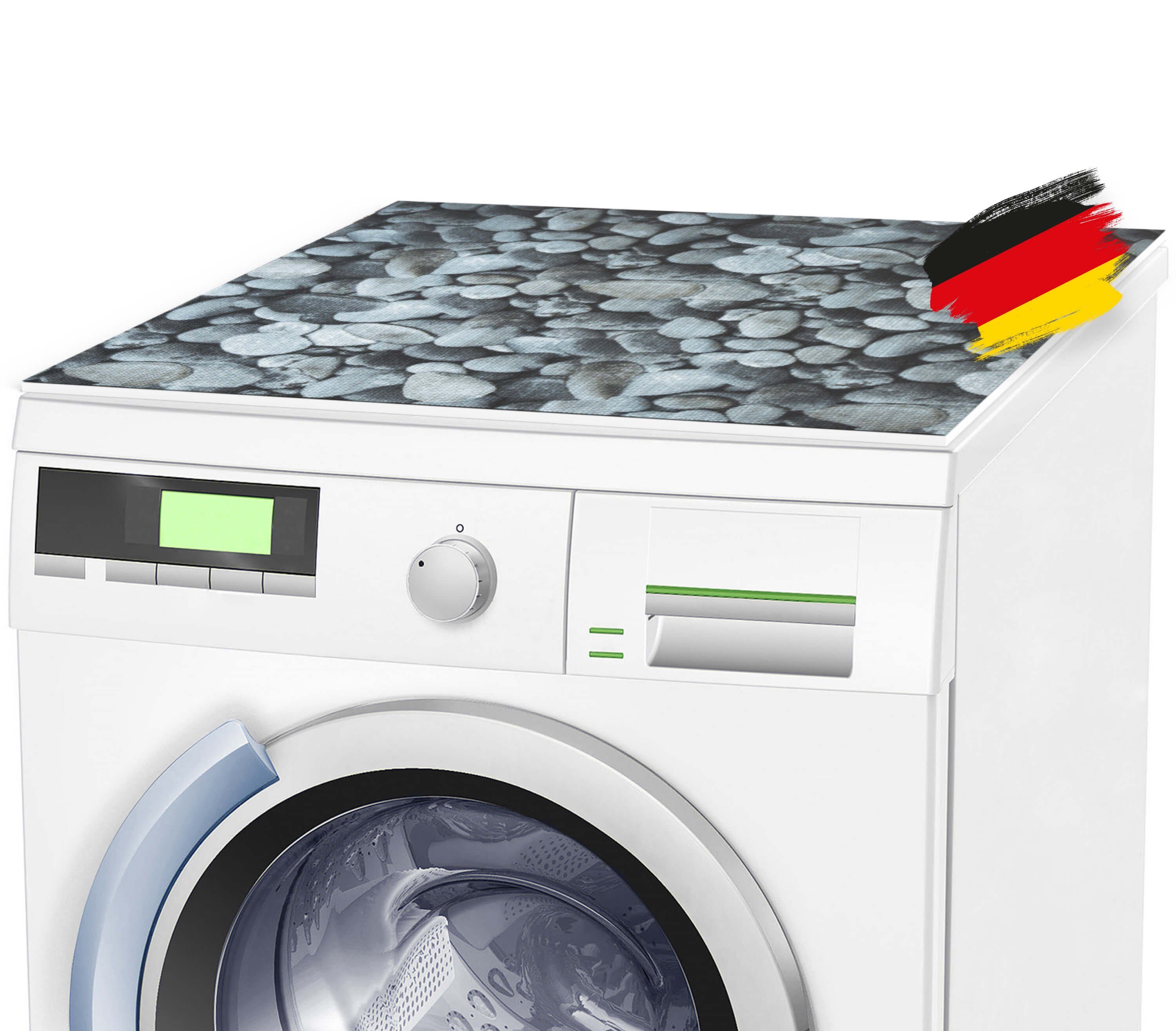 BAUHELD Antirutschmatte Waschmaschine [Made in Germany], 60x60 cm, Waschmaschinenauflage mit Vinyl-Beschichtung, Als Waschmaschinenbezug, Waschmaschinenabdeckung, Auch für Trockner Stones