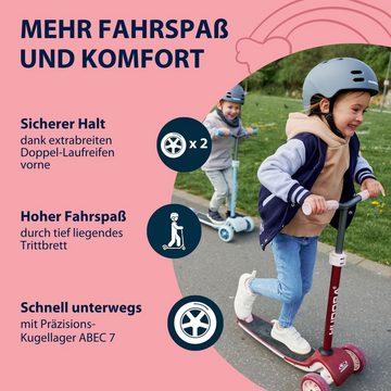 Hudora Dreiradscooter Tri-Scooter, Kickboard für Kids und Teens, höhenverstellbar, einklappbar