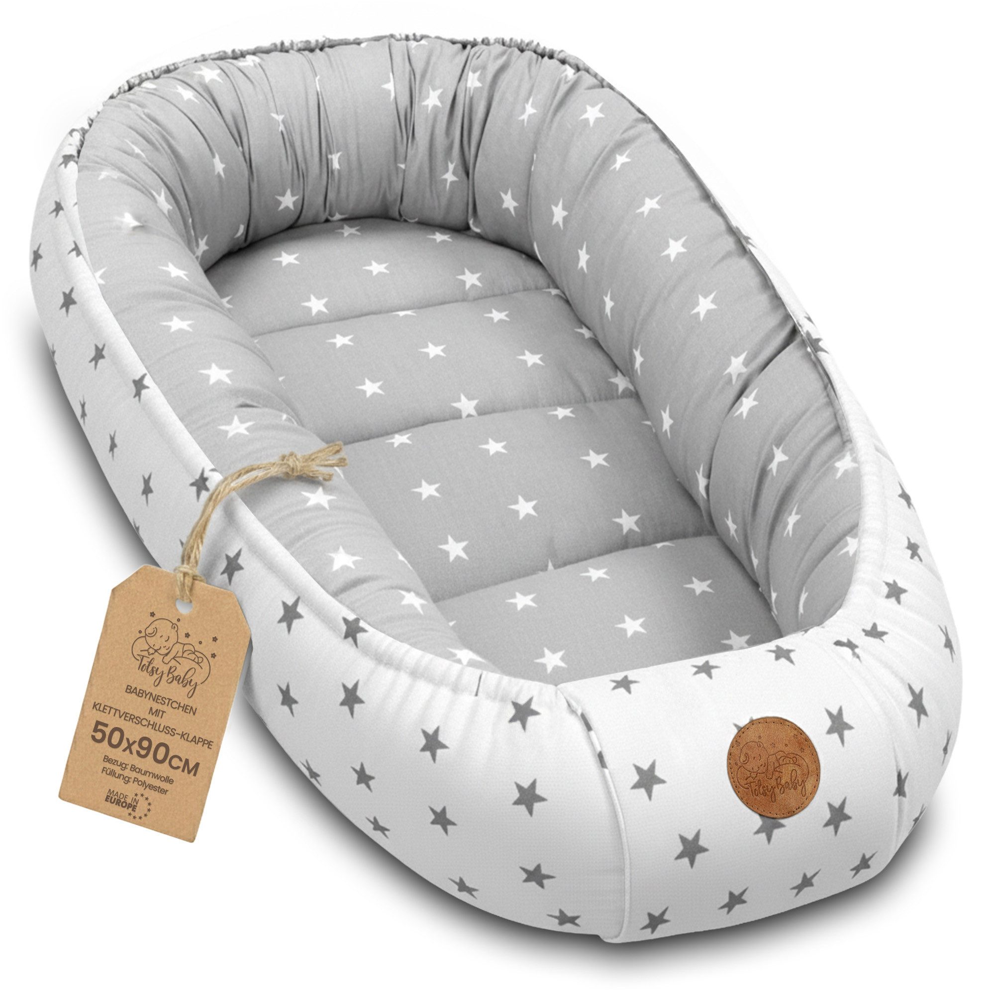 Totsy Baby Kuschelnest Babynest Babynestchen Neugeborene 90 x 50 cm - Baby Nestchen