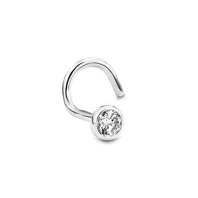 Amor Nasenpiercing für Damen, 925 Sterling Silber, Zirkonia synth. (Nasenpiercing, 1-tlg)