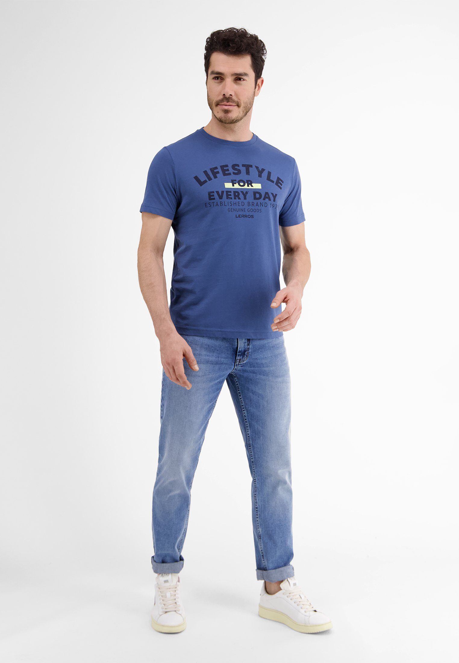 LERROS day* T-Shirt *Lifestyle LERROS every for T-Shirt BLUE