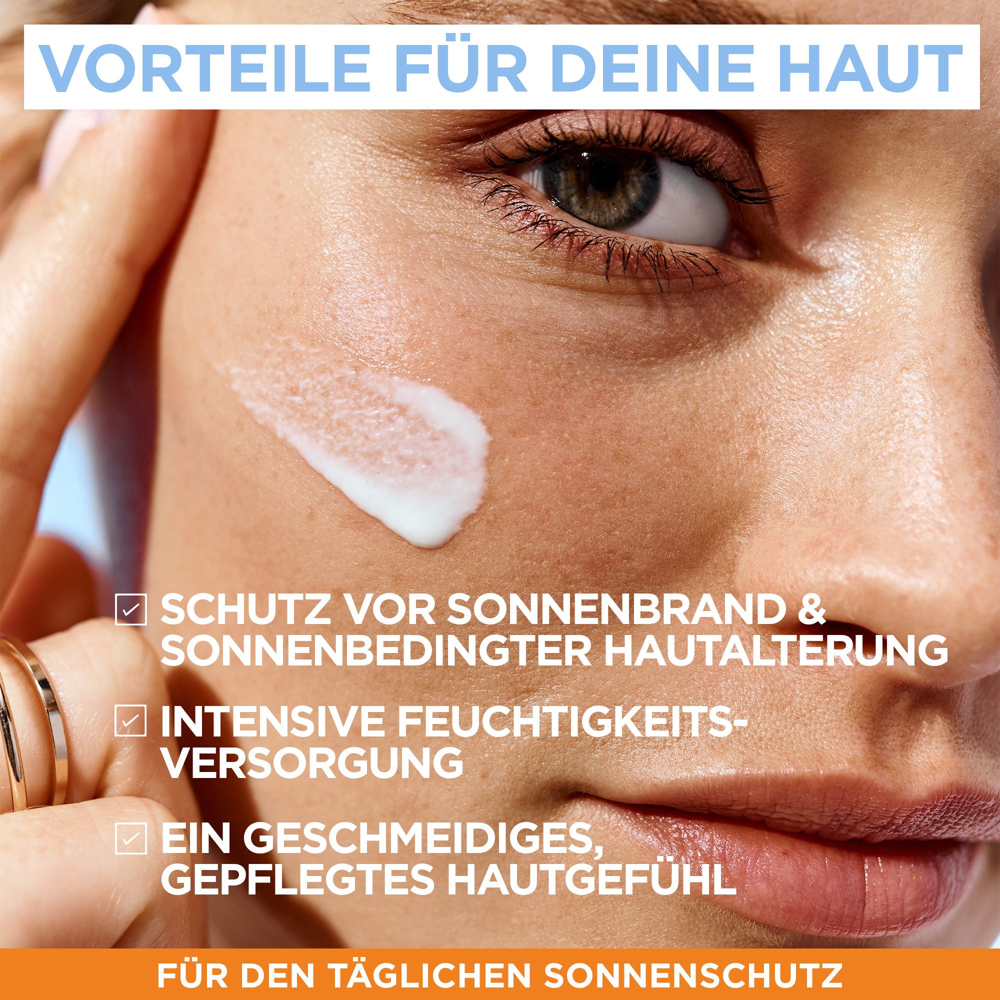 GARNIER Sonnenschutzmilch AMBRE SOLAIRE SENSITVE EXPERT+ LSF50+, schützt, zieht schnell ein, keine Rückstände