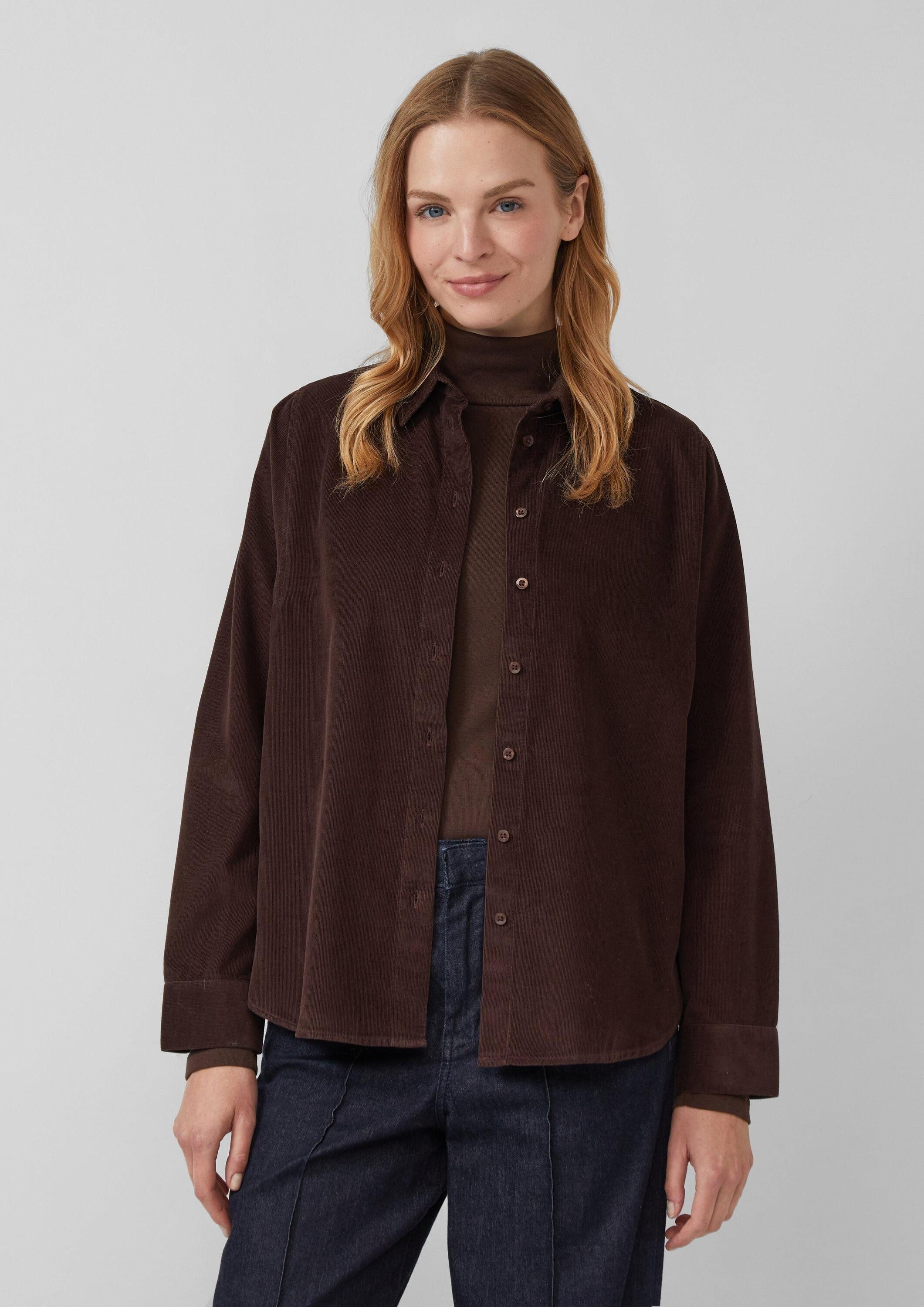 s.Oliver Hemdjacke Bluse Feincordbluse mit Hemdkragen günstig online kaufen