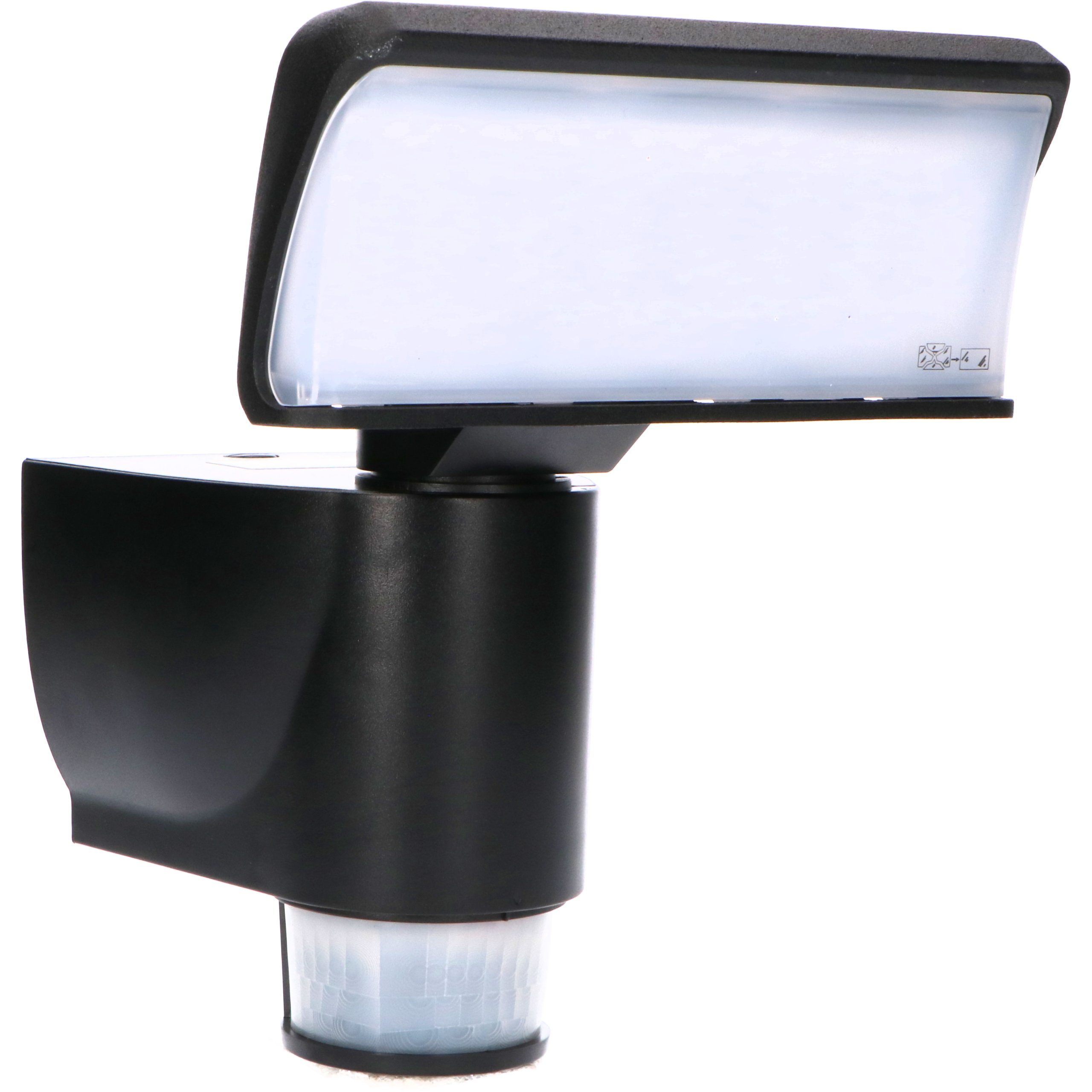 Flutlichtstrahler LED's light Bewegungsverfolgung LED, LED-Strahler, 0310780 18W schwarz 180° IP44 mit LED