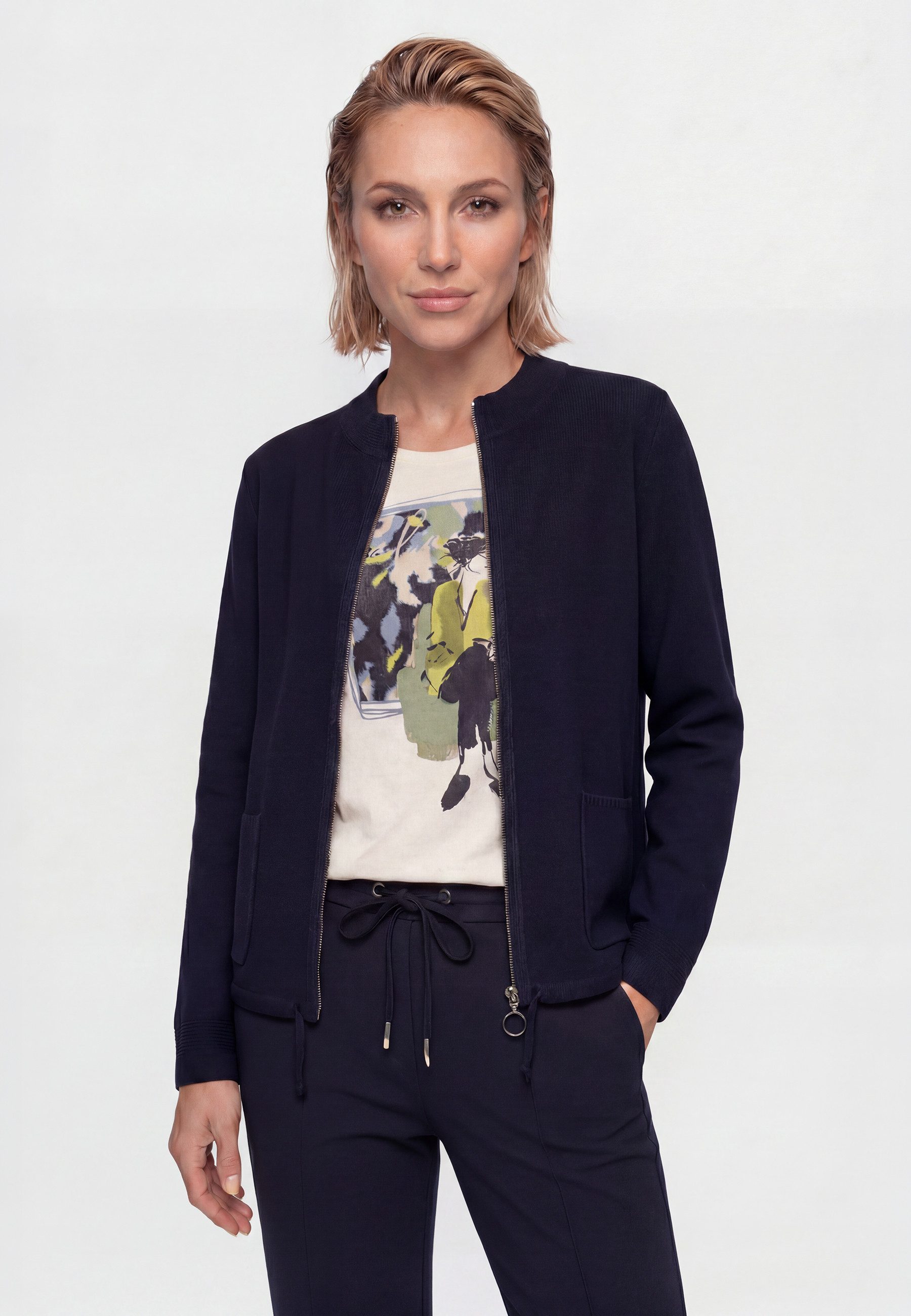 Olsen Cardigan mit Reißverschluss