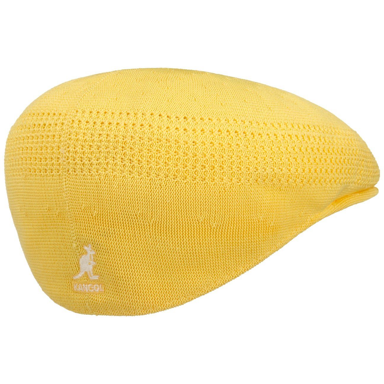 Schirm (1-St) pastellgelb Kangol mit Flat Cap Schiebermütze