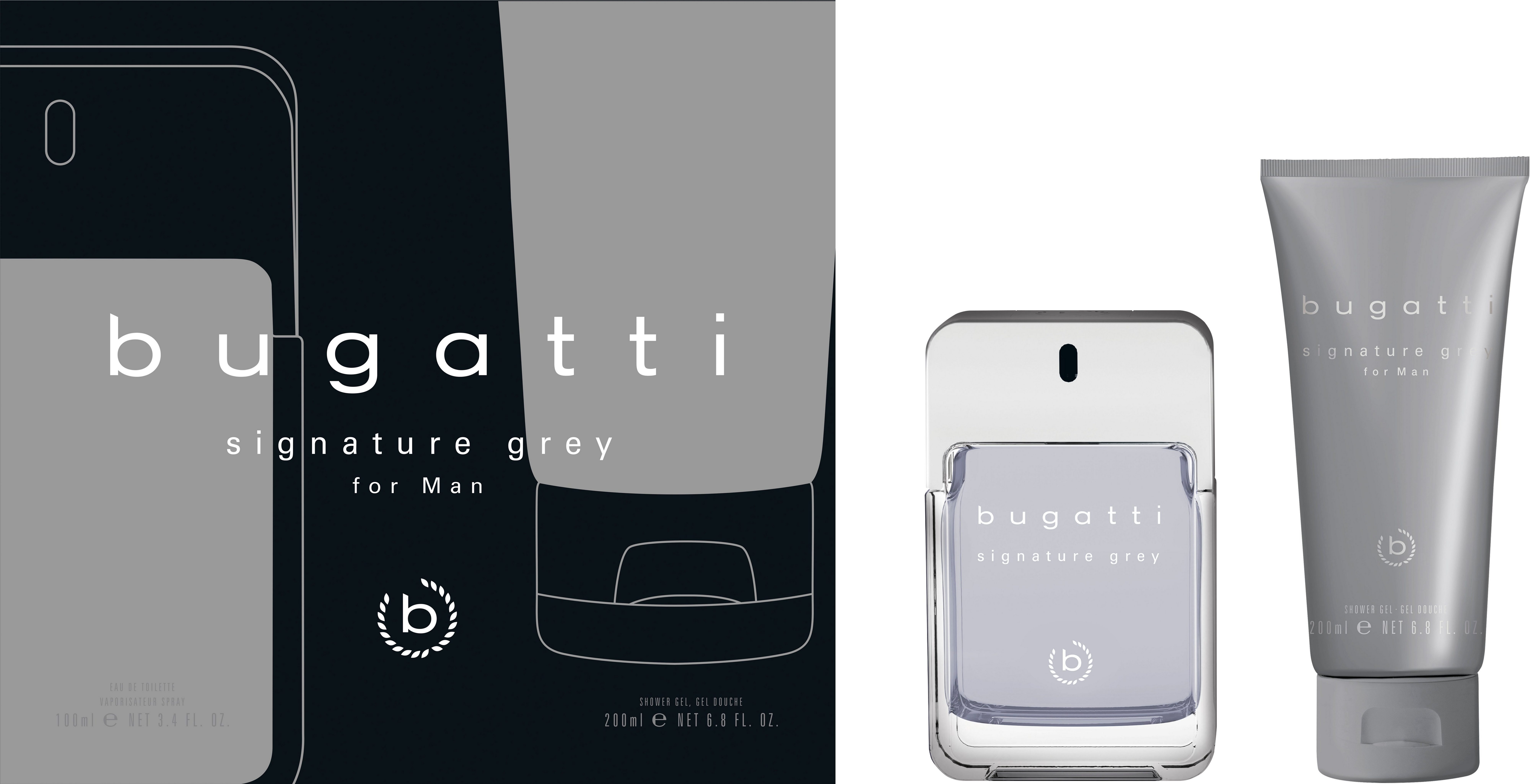 bugatti Eau de Toilette bugatti signature man grey GP 100ml EDT + 200 ml SG, 2-tlg. | Eau de Toilette