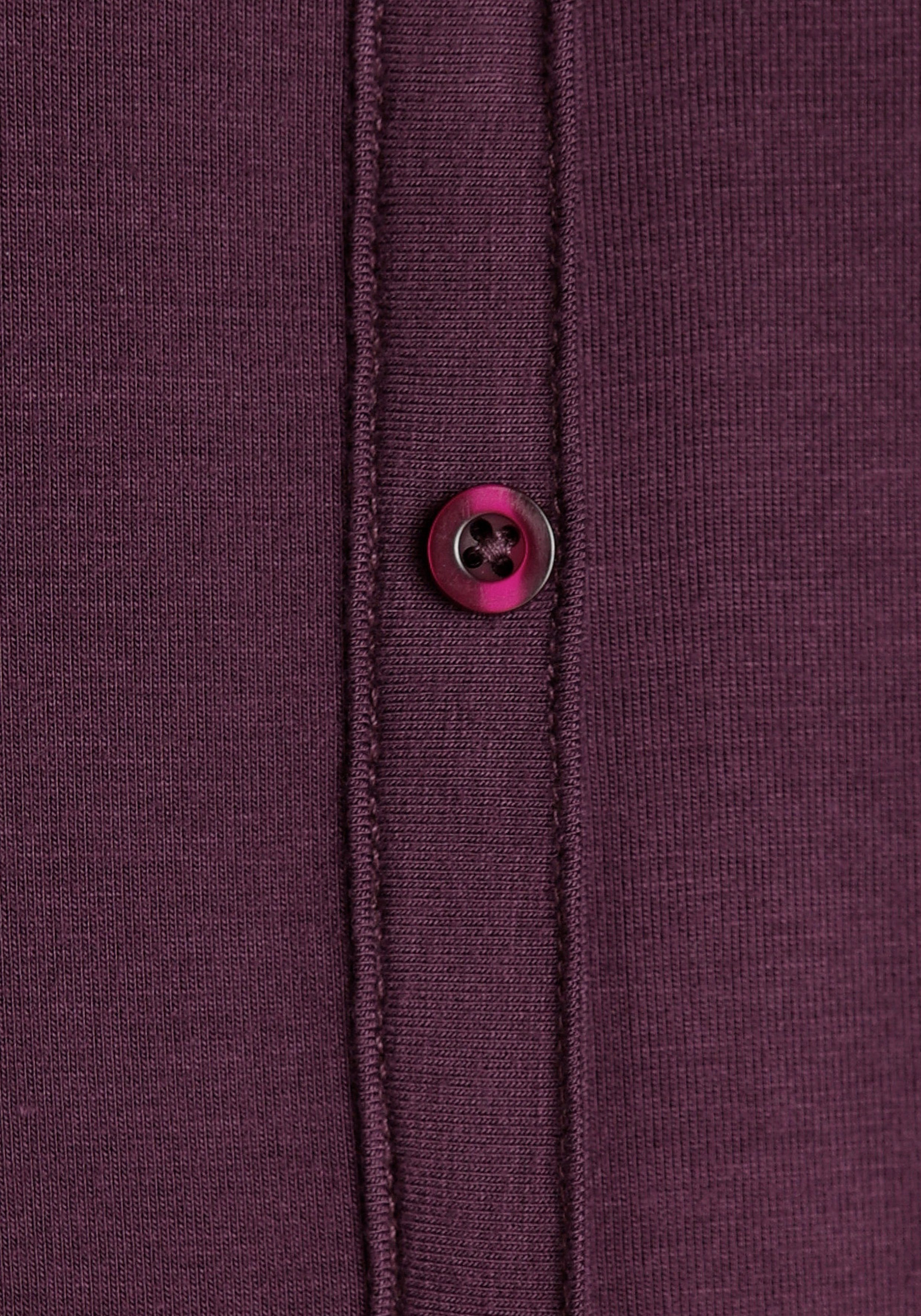 Boysen's Langarmshirt langärmel, figurbetonter Schnitt, Blusenkragen