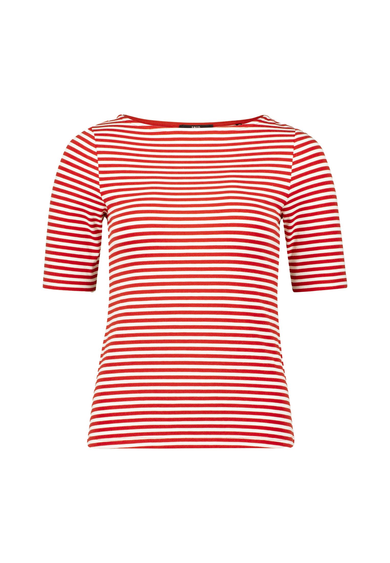 Zero Kurzarmshirt zero Streifenshirt mit U-Boot günstig online kaufen