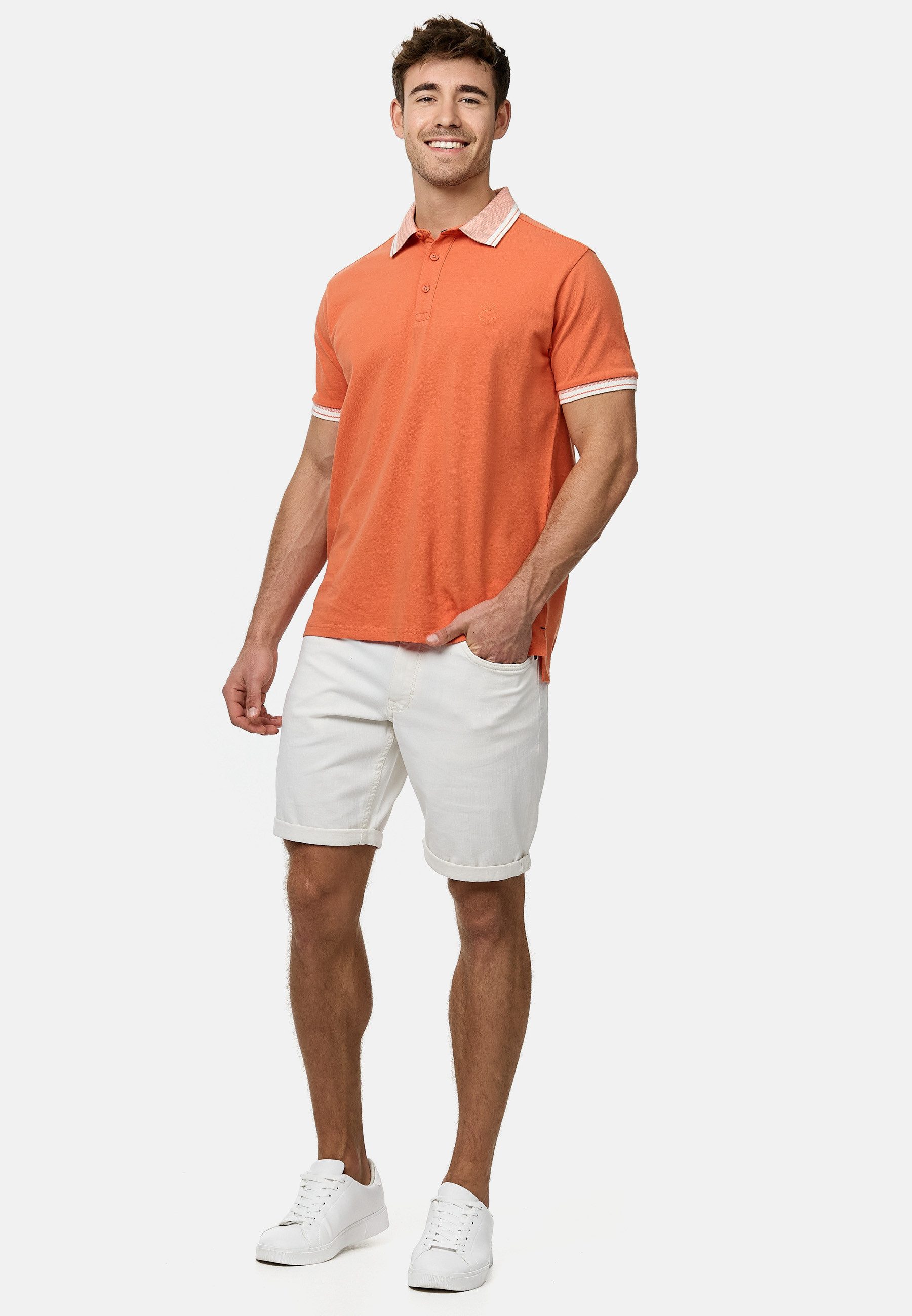 Indicode Jeansshorts Herren Page Jeans Shorts Herrenshorts 5-Pocket-Shorts aus Stretch Denim