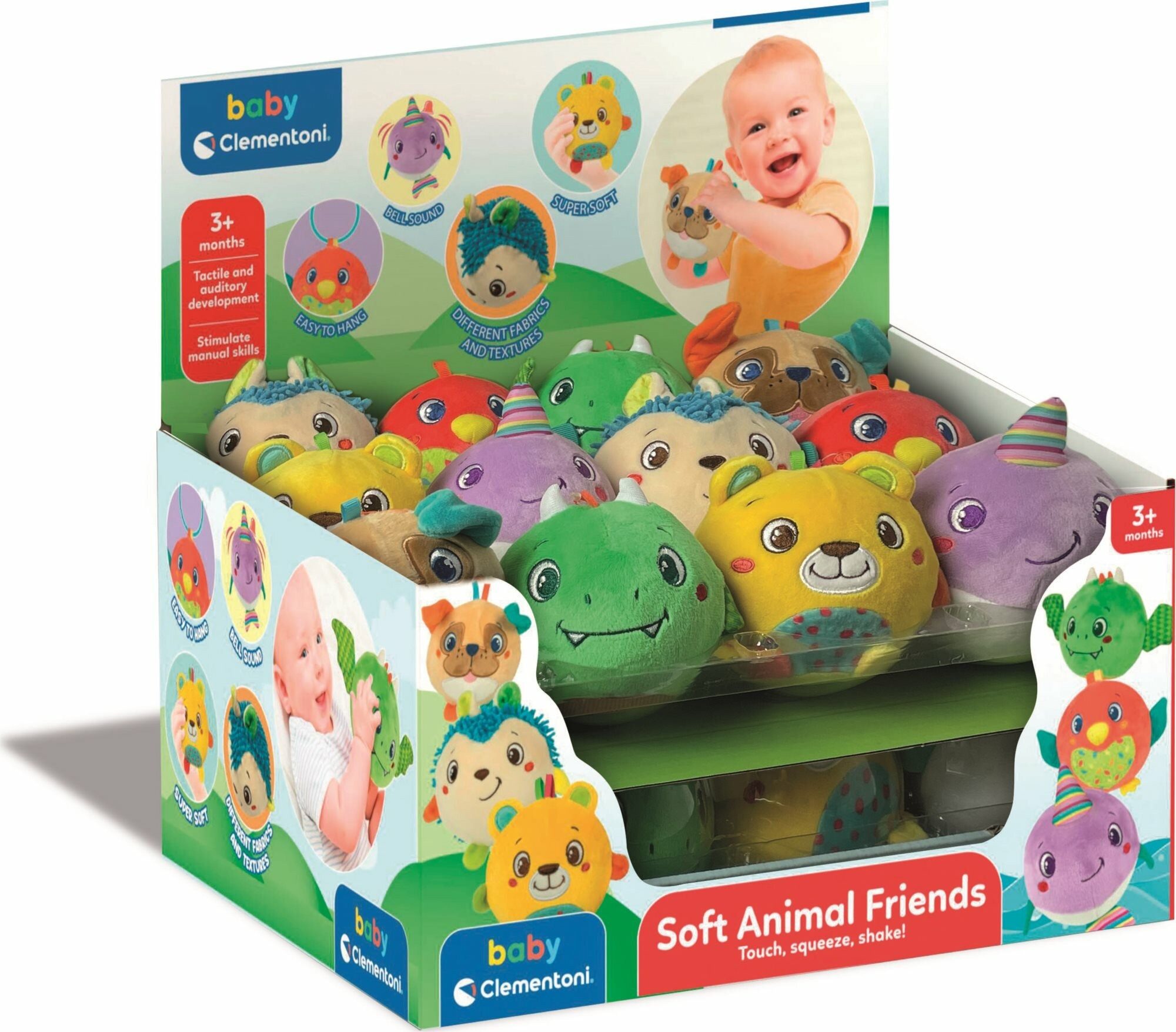 Clementoni® Rasselball Clementoni® BABY Plüschball Draco mit Rassel