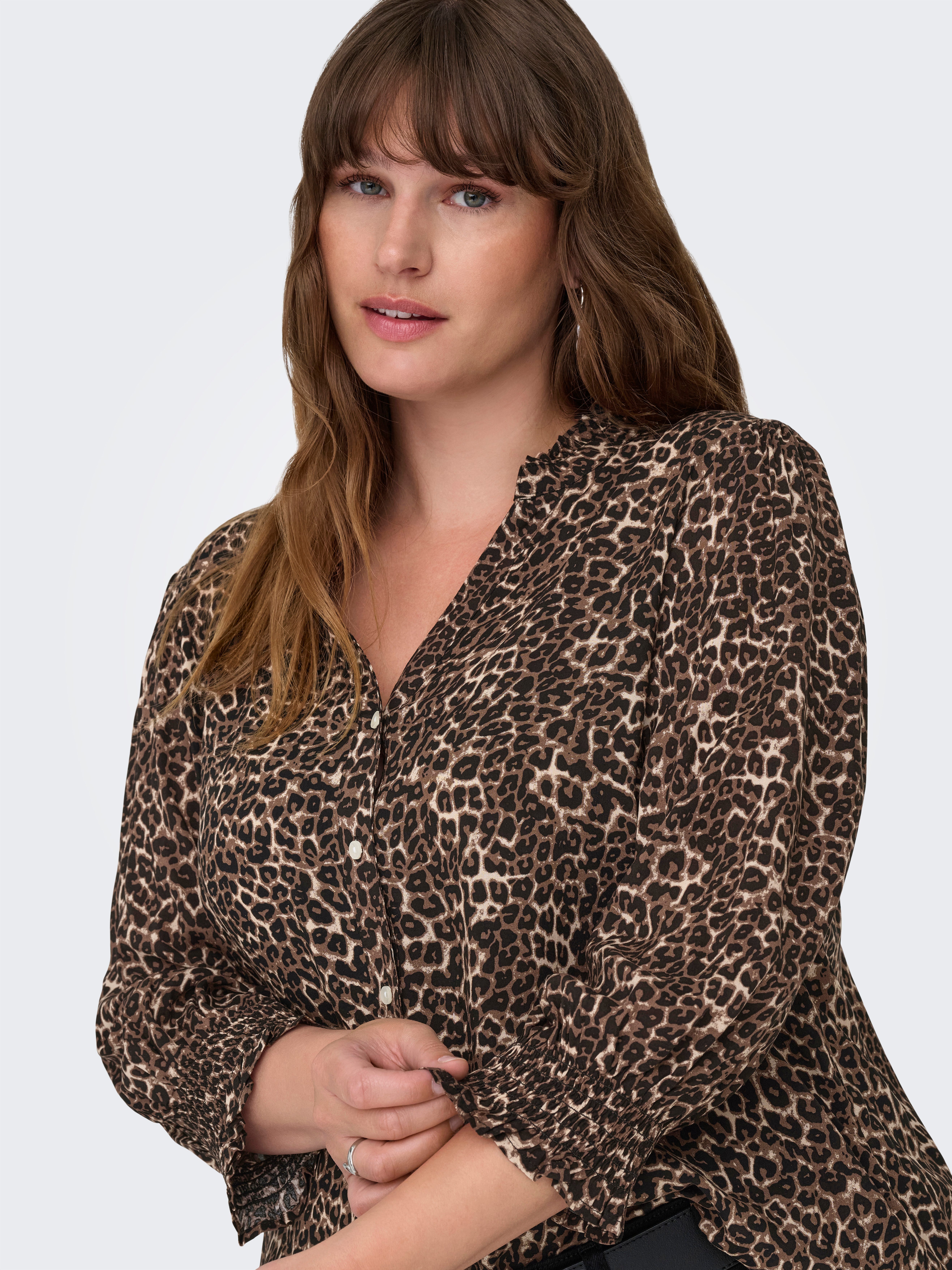 ONLY CARMAKOMA Druckbluse CARRAYA 3/4 SHIRT WVN NOOS