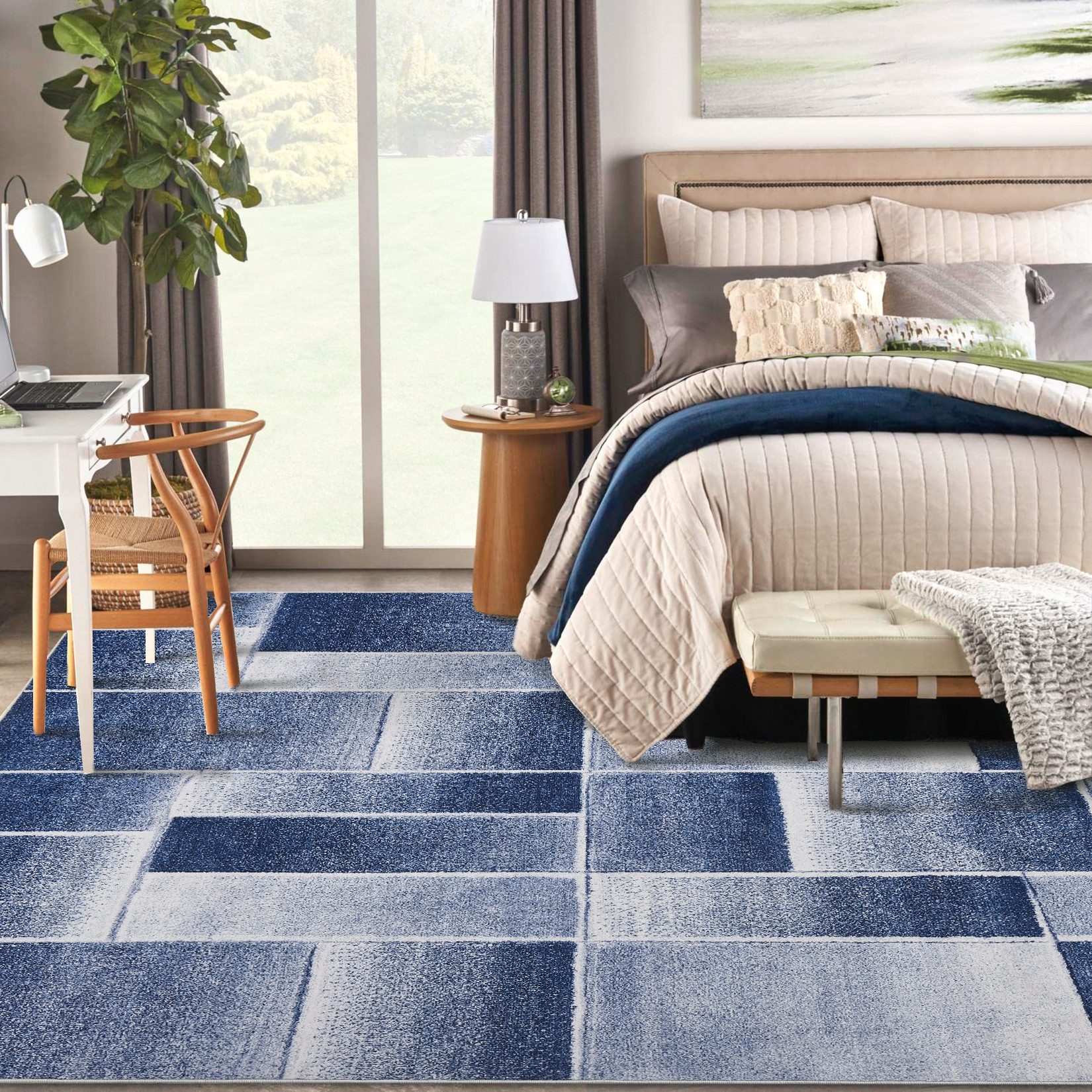 GarveeMore Teppich Waschbarer Teppich für Wohnzimmer Moderner Schlafzimmerteppich – Bild 3 von 5