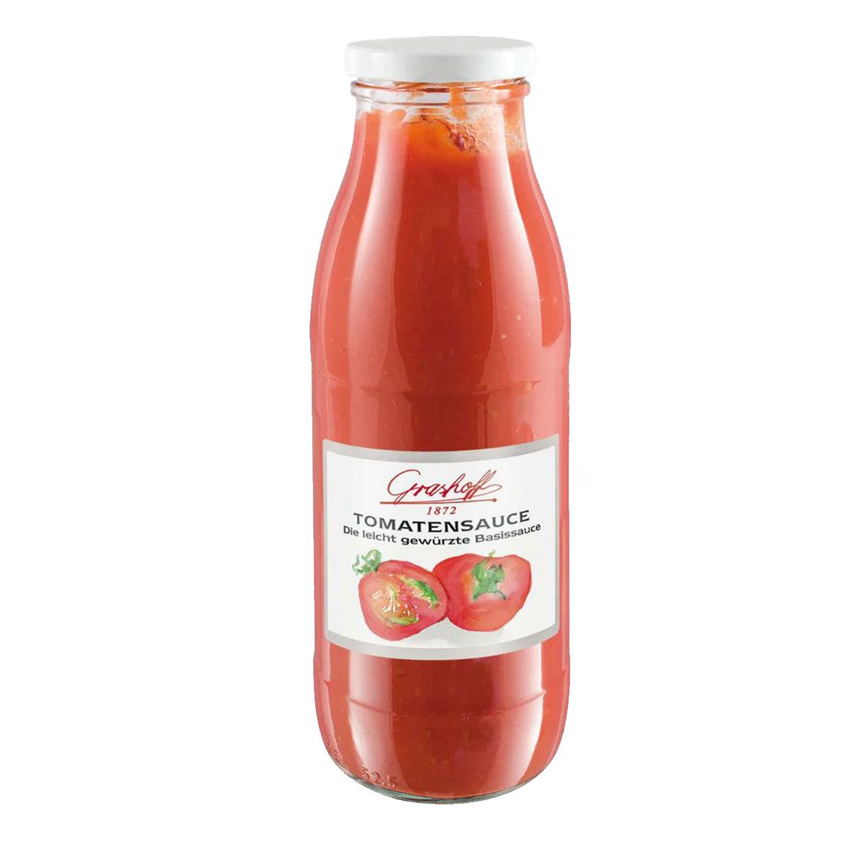 Grashoff Saucen, Grashoff Tomatensauce aus sonnengereiften Tomaten mit Olivenöl 500ml
