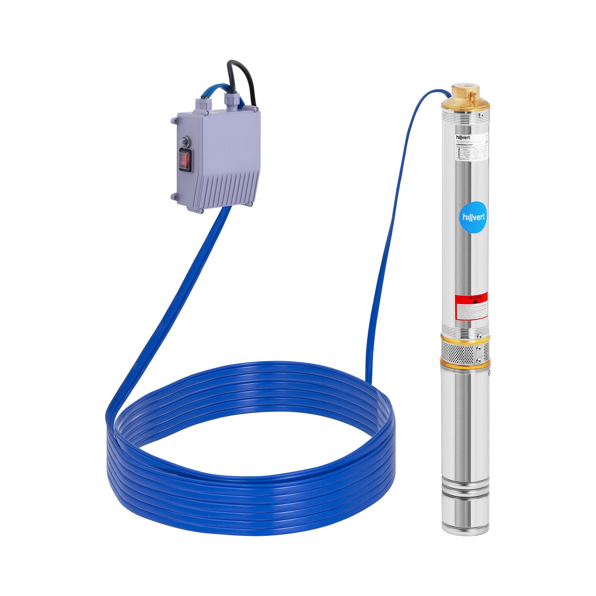Hillvert Tiefbrunnenpumpe 3.000 l/h Unterwasserpumpe 80 günstig online kaufen