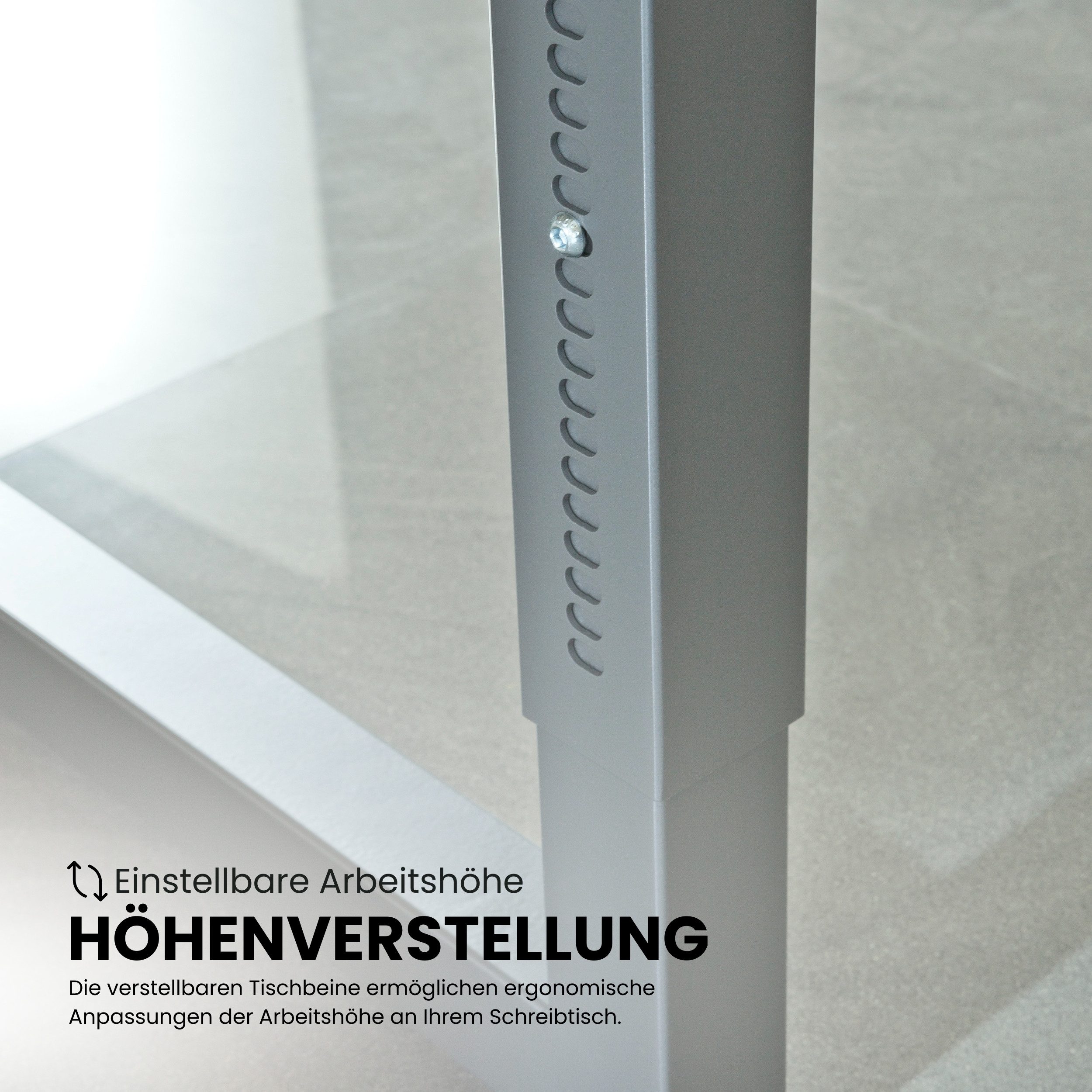 bümö Schreibtisch bümö Schreibtisch Serie-R, Rechteck: 160 x 80 cm - Dekor: Eiche - Gestell: Graphit