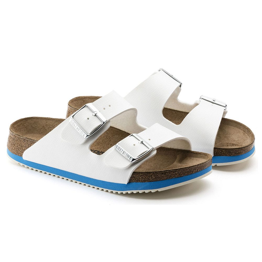 Birkenstock Sandale Arizona Super Grip, Birko-Flor, weiß Pantolette Rutschfeste Sohle & flexible Riemen – perfekt für täglichen Komfort – Bild 4 von 5