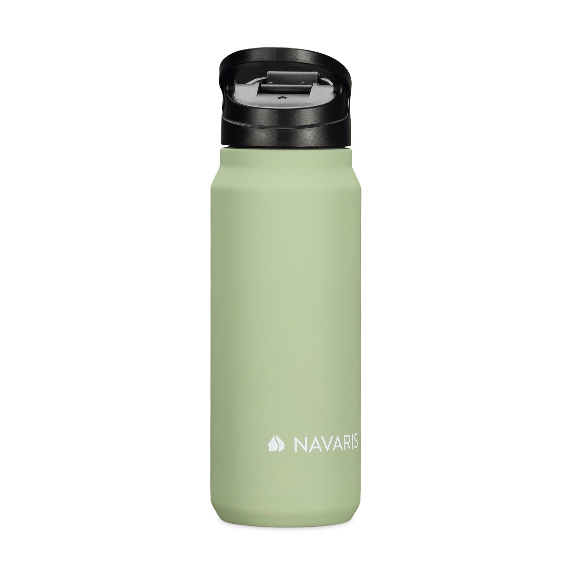 Edelstahl Navaris doppelwandig aus Trinkflasche 700ml Trinkflasche Kunststoff - und