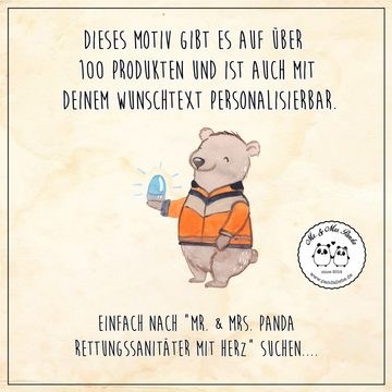 Mr. & Mrs. Panda Tragetasche Rettungssanitäter Herz - Sky Blue - Geschenk, Jutebeutel, Stoffbeutel (1-tlg), Lange Tragegriffe