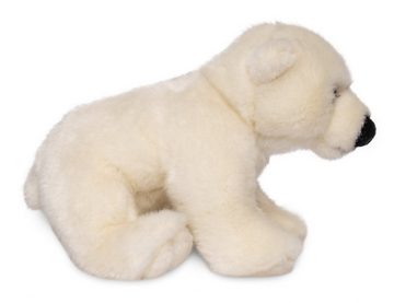 Uni-Toys Kuscheltier Eisbär Junges, sitzend - 16 cm (Höhe) - Plüsch-Bär, Plüschtier, zu 100 % recyceltes Füllmaterial