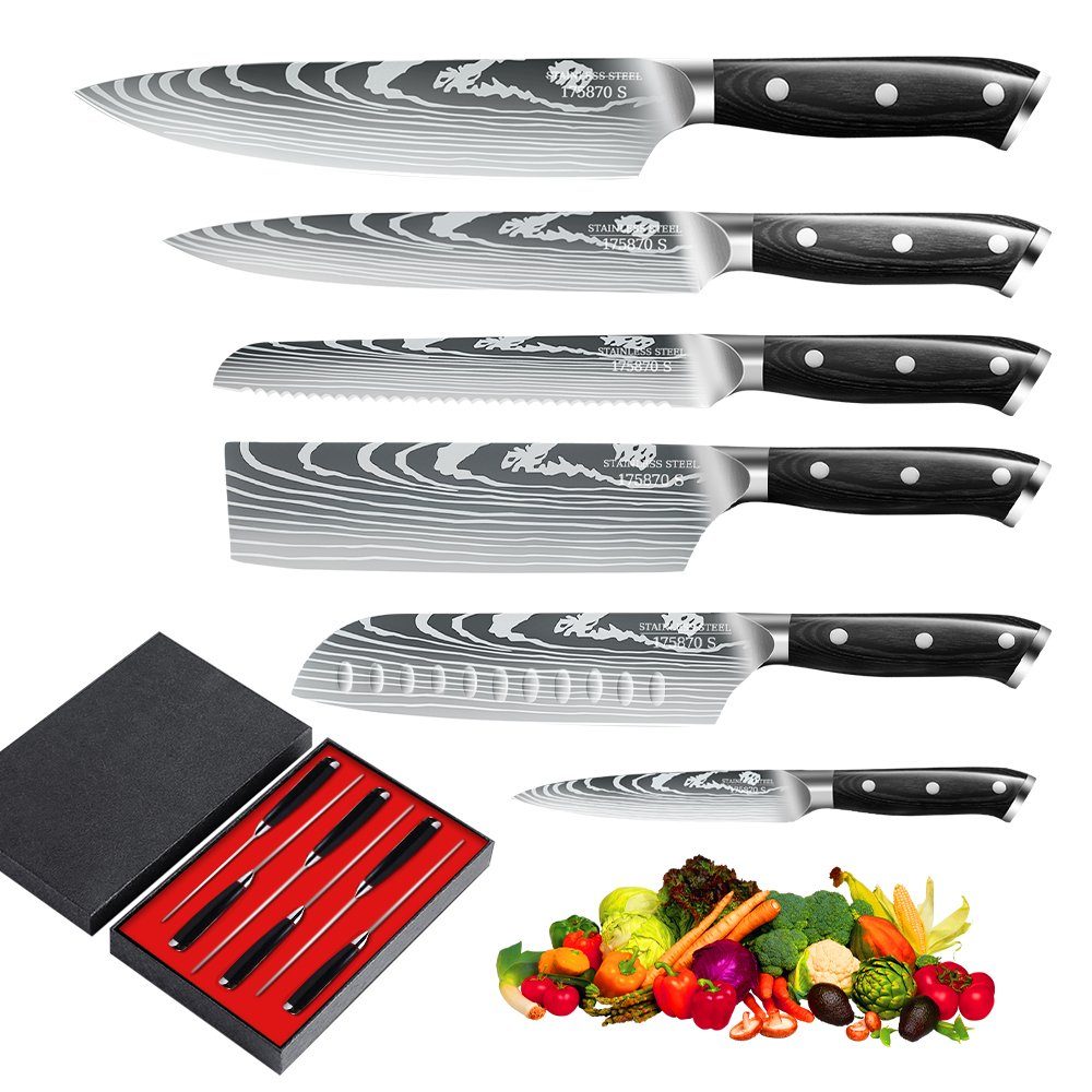 Haller Minimesser-Set 6-teilig – Bunte Holzgriffe, Rostfreie Klingen, Praktisch Für Unterwegs