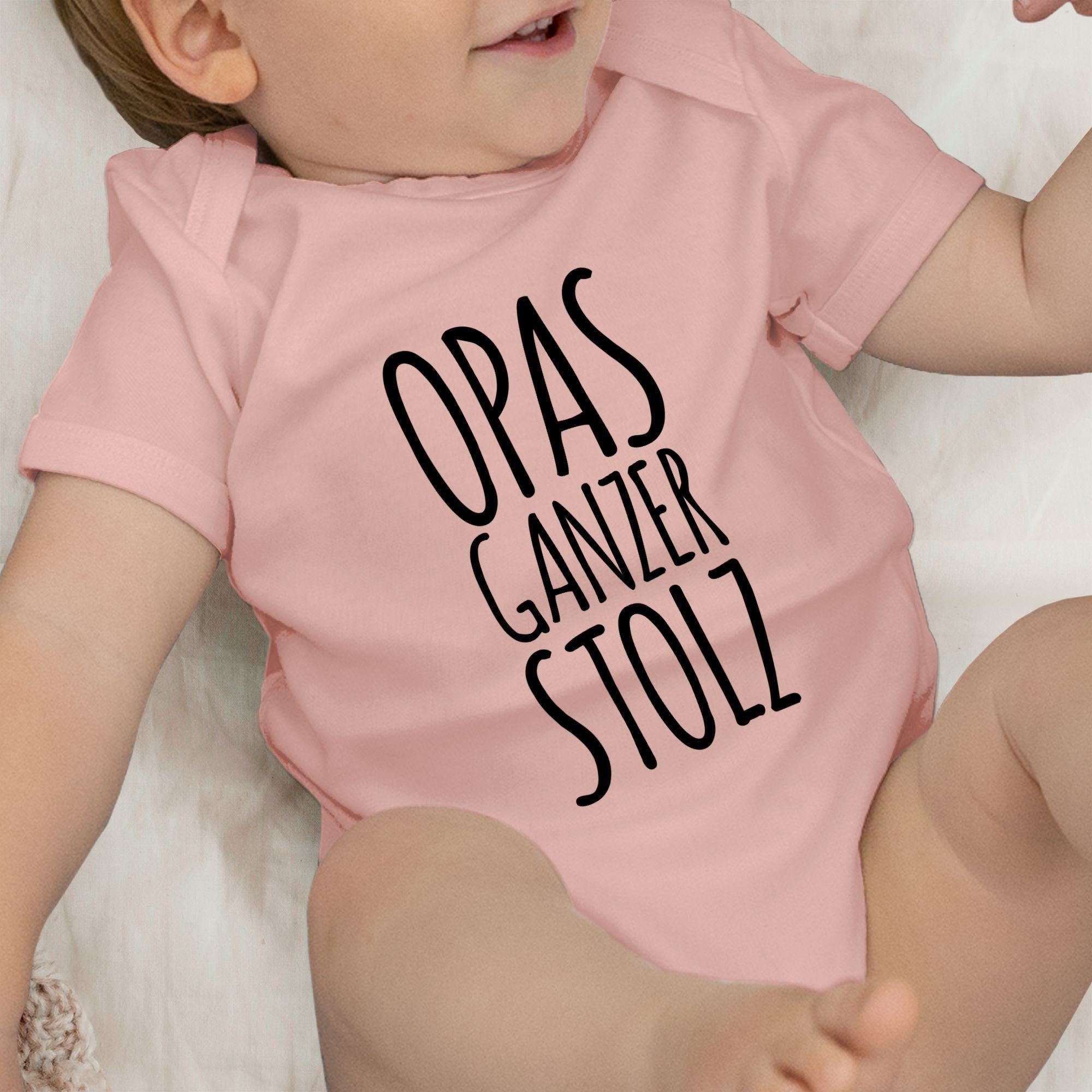 Opas Shirtbody Baby 3 Shirtracer Babyrosa & ganzer Strampler Stolz Mädchen Junge