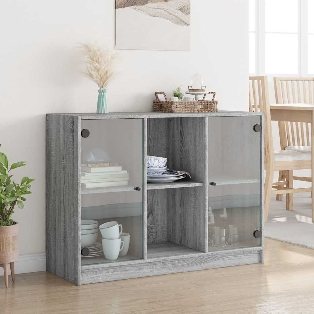 vidaXL Sideboard Sideboard Grau Sonoma 102x37x75,5 günstig online kaufen