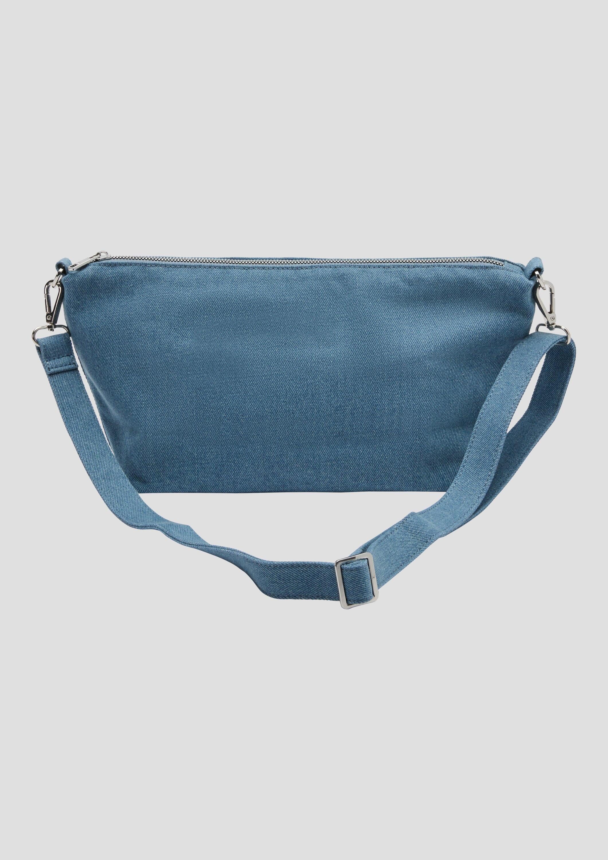 s.Oliver Umhängetasche Tasche, Crossbody-Bag aus Denim mit längenverstellbarem Schultergurt
