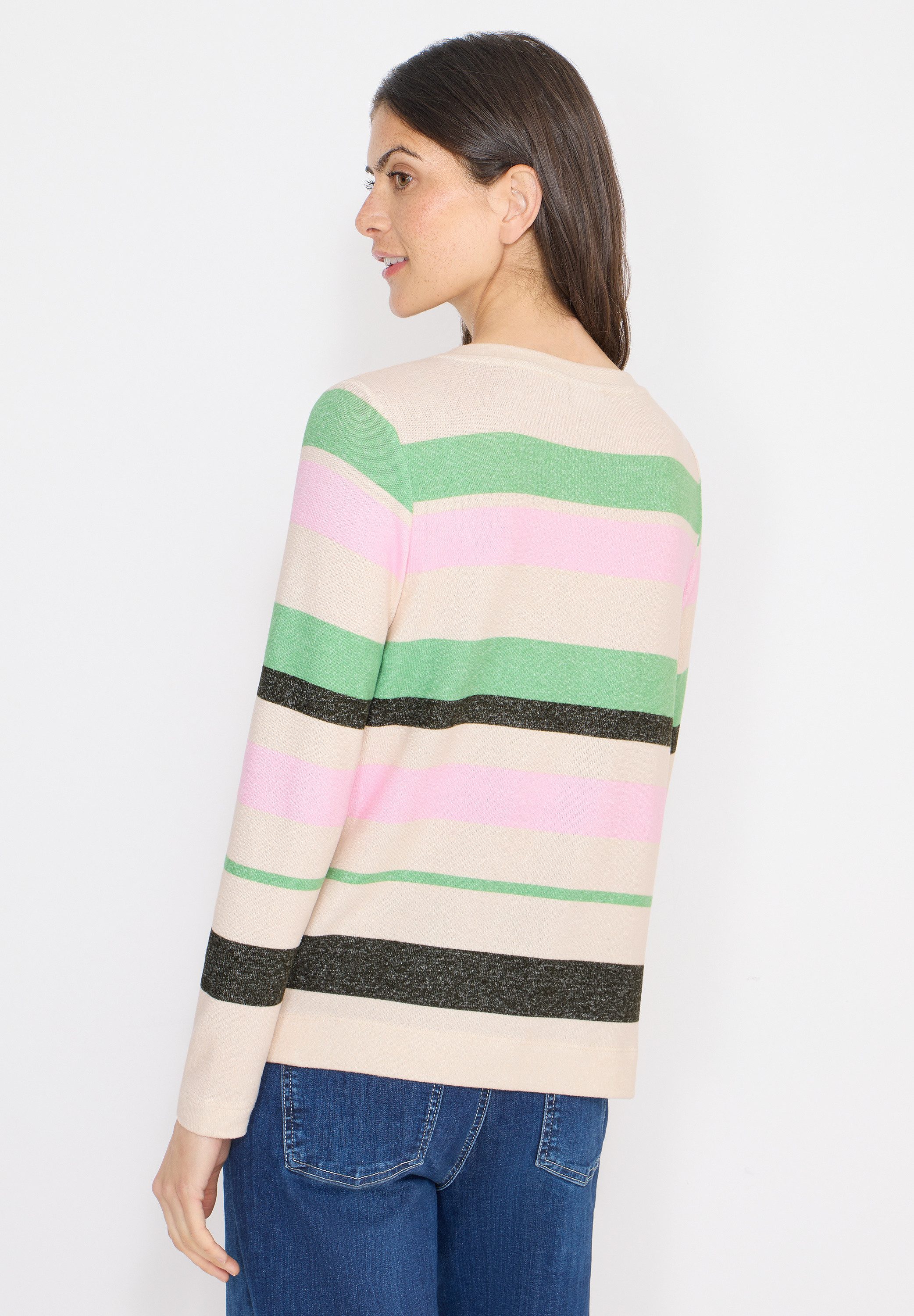 CECIL Langarmshirt aus strecthigem Viskosematerial