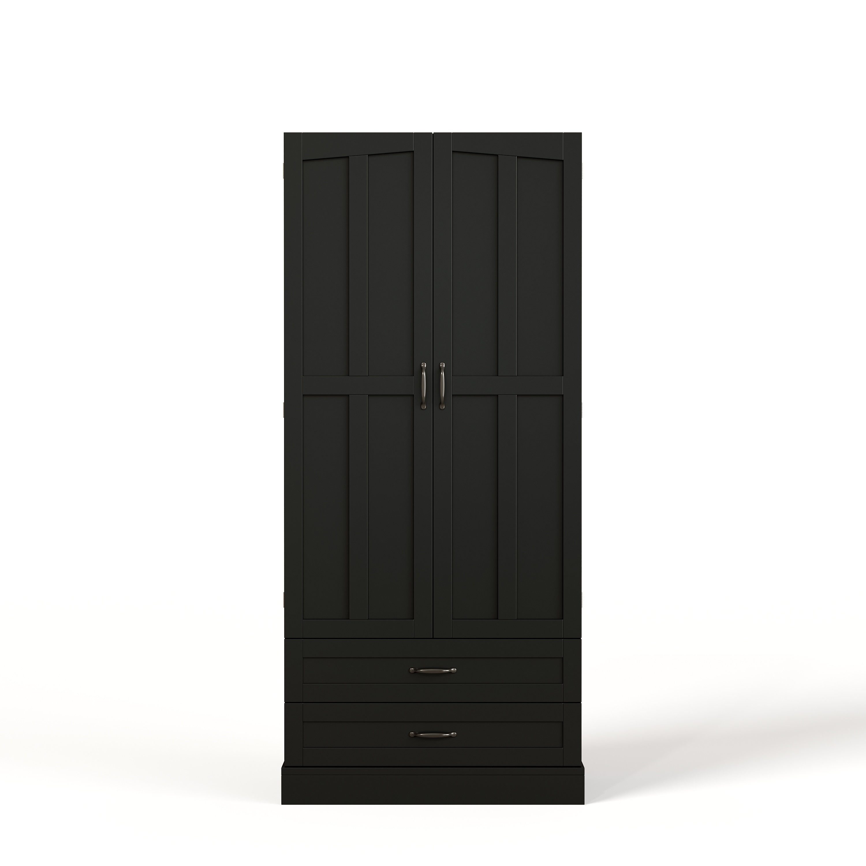 Odikalo Hochschrank Küchenschrank Küchenbuffet mit Ausziehböden Schubladen MDF (L80xB37.5xH180cm Freistehender Schrank mit Türregalen Kippsicherung Perfekt 3 Ausziehböden und Doppeltür-Hochschrank für Küche Esszimmer & Wohnzimmer)