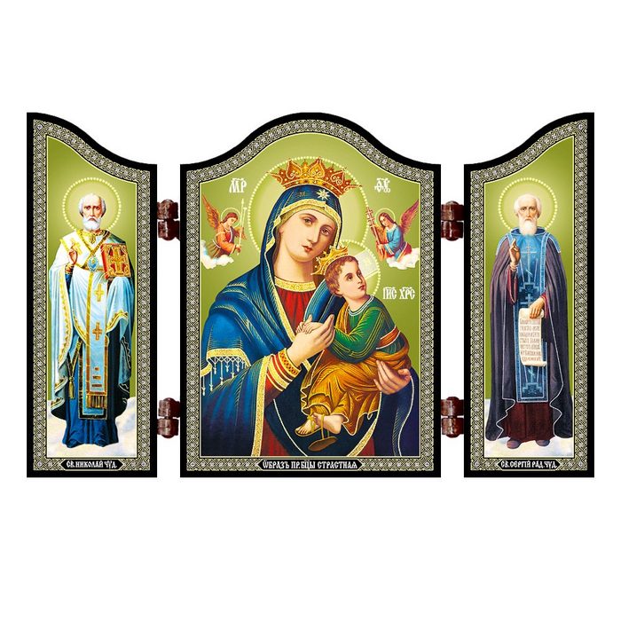 NKlaus Holzbild 1400 Mutter Von Immerwährenden Hilfe Ikone Strastn Triptychon