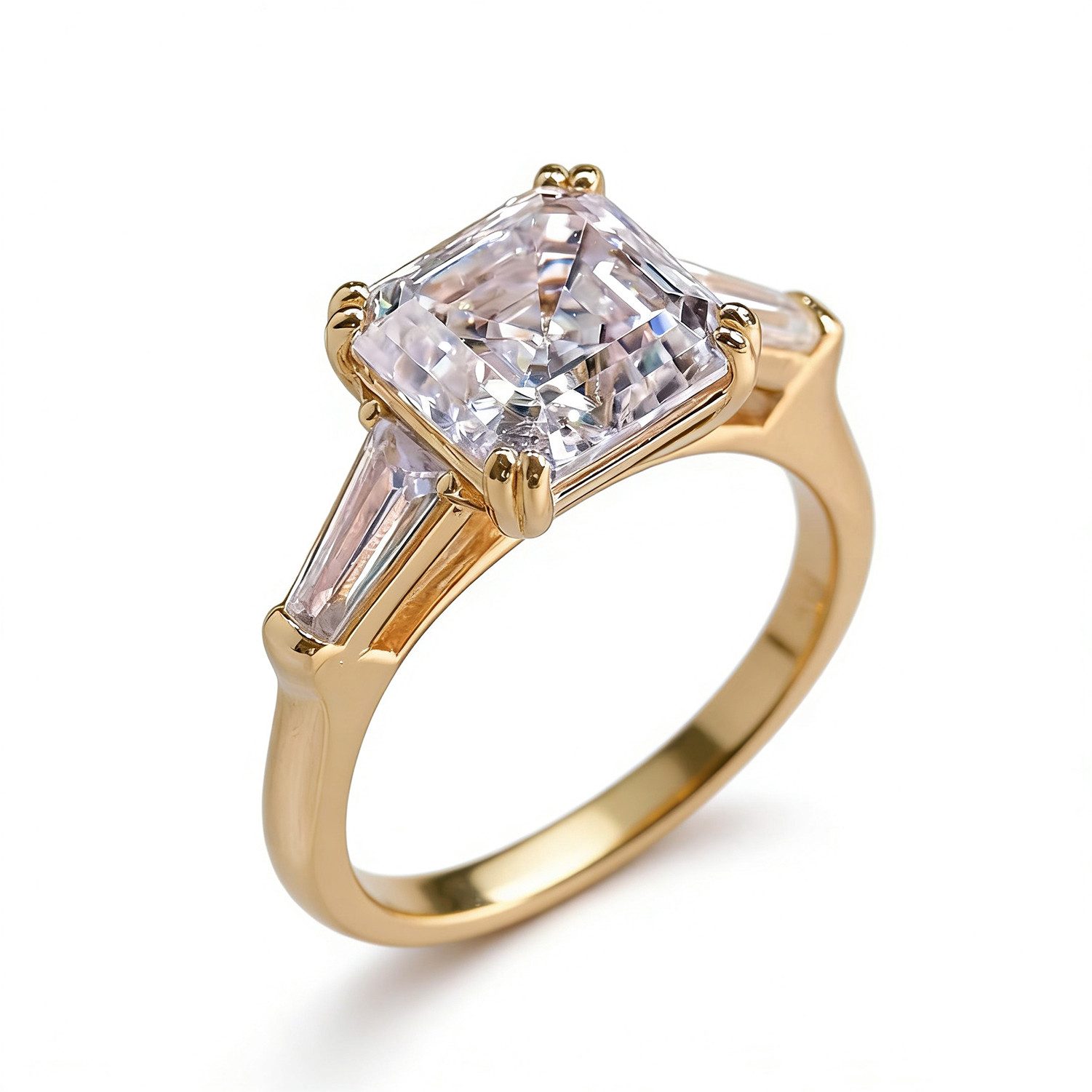 Diamantring 2,1ct-Diamantring für Damen, 585er-Goldring für Damen, Verlobungsring