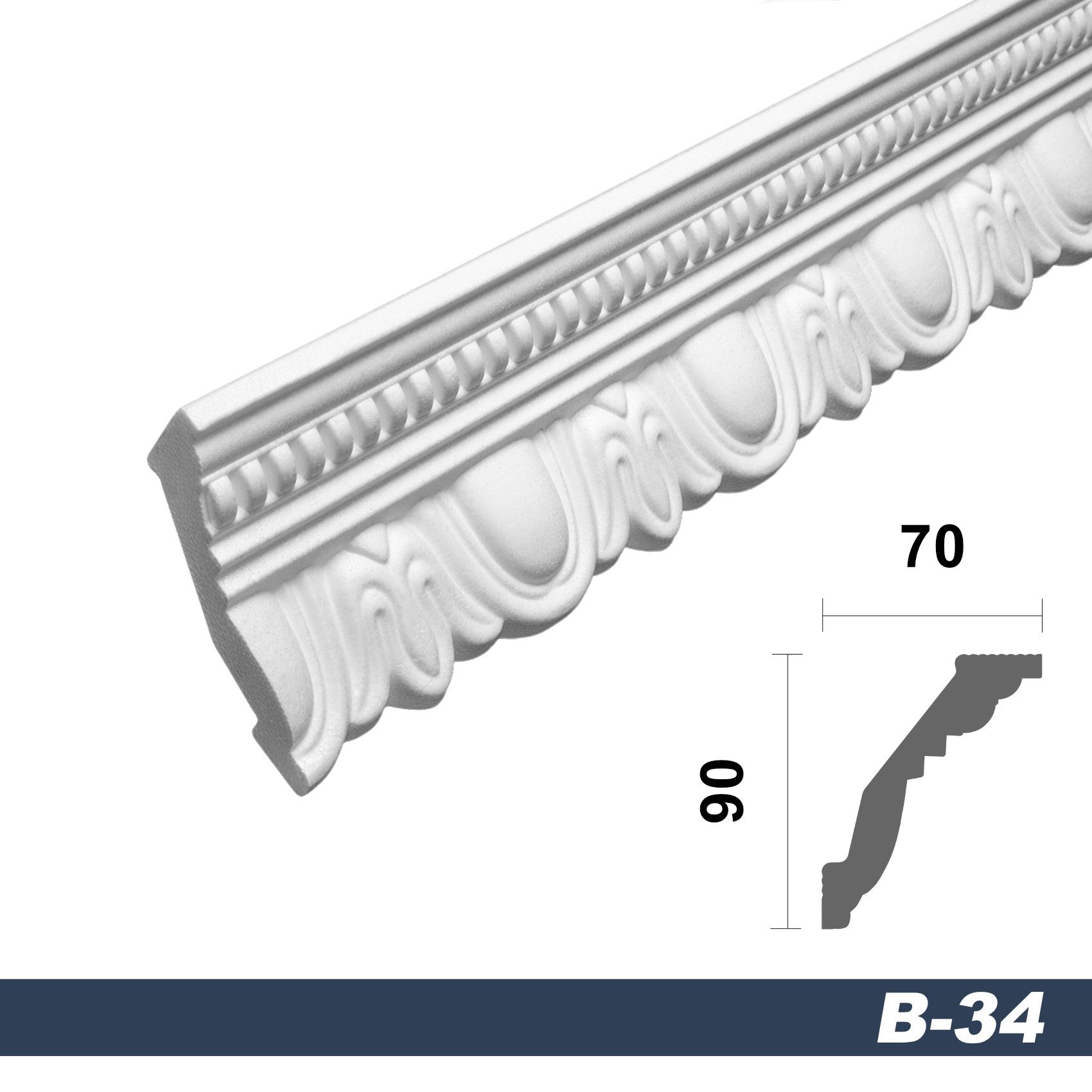 marbet design Stuckleiste B-34, 40 Meter, günstig online kaufen