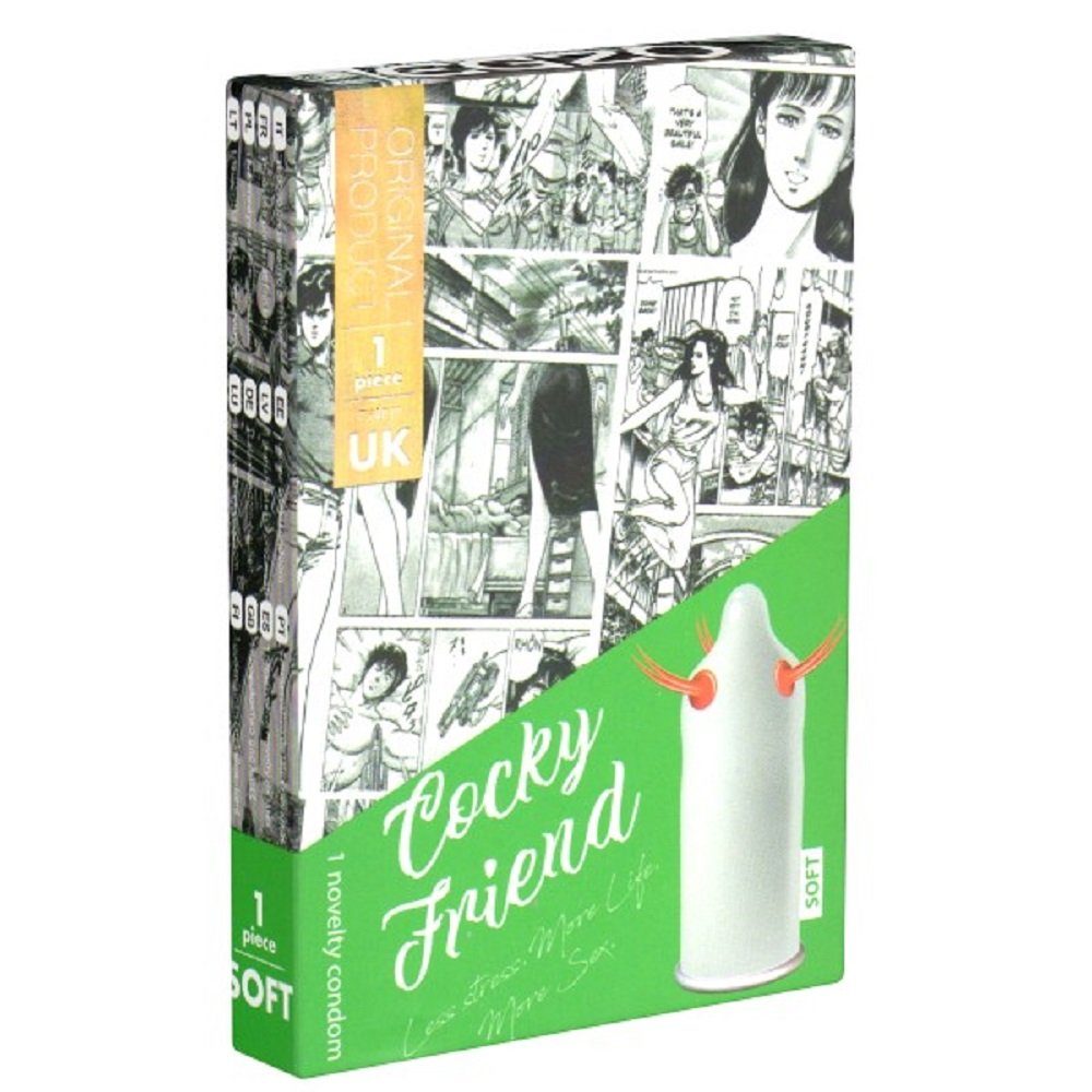EGZO Kondome CF-10 St., Packung (soft) 1 stimulierenden mit, Spezialkondom Friend Stacheln mit extrem Cocky