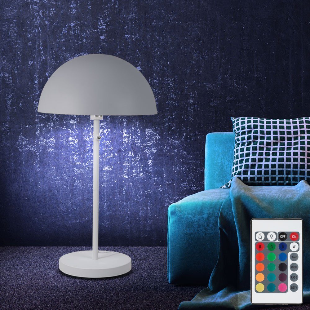 etc-shop LED Stehlampe, Leuchtmittel inklusive, Warmweiß, RGB LED Stehlampe Wohnzimmer Standleuchte weiß mit Touchschalter