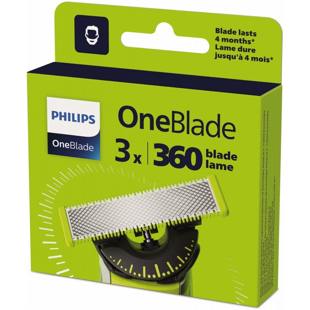 Körperrasierer Philips QP430/50 OneBlade 3x Ersatzklinge zum Trimmen.