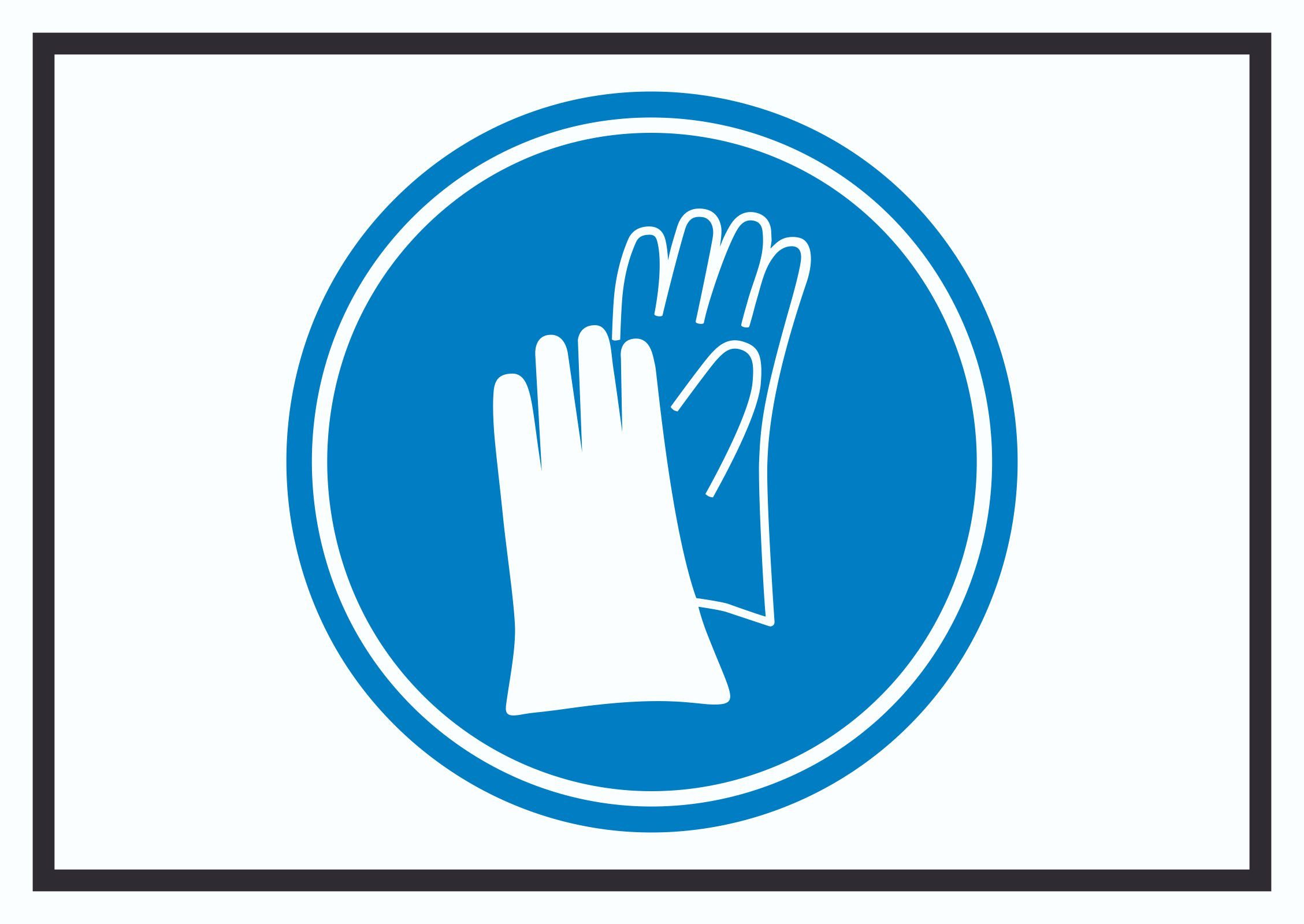 HB-Druck Hinweisschild Schutzhandschuhe tragen Symbol Schild, wetterfest, stabil, UV-beständig, kratzfest
