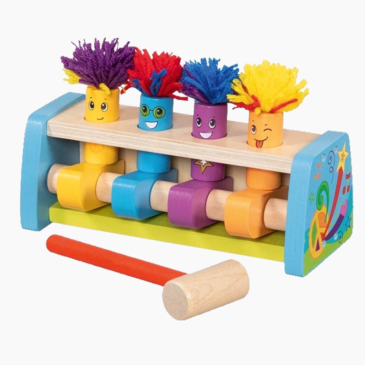 goki Hammerbank Hammerbank Hippie Hopper, (set, 6-tlg., 6 teilig), Figuren mit Sprungmechanik