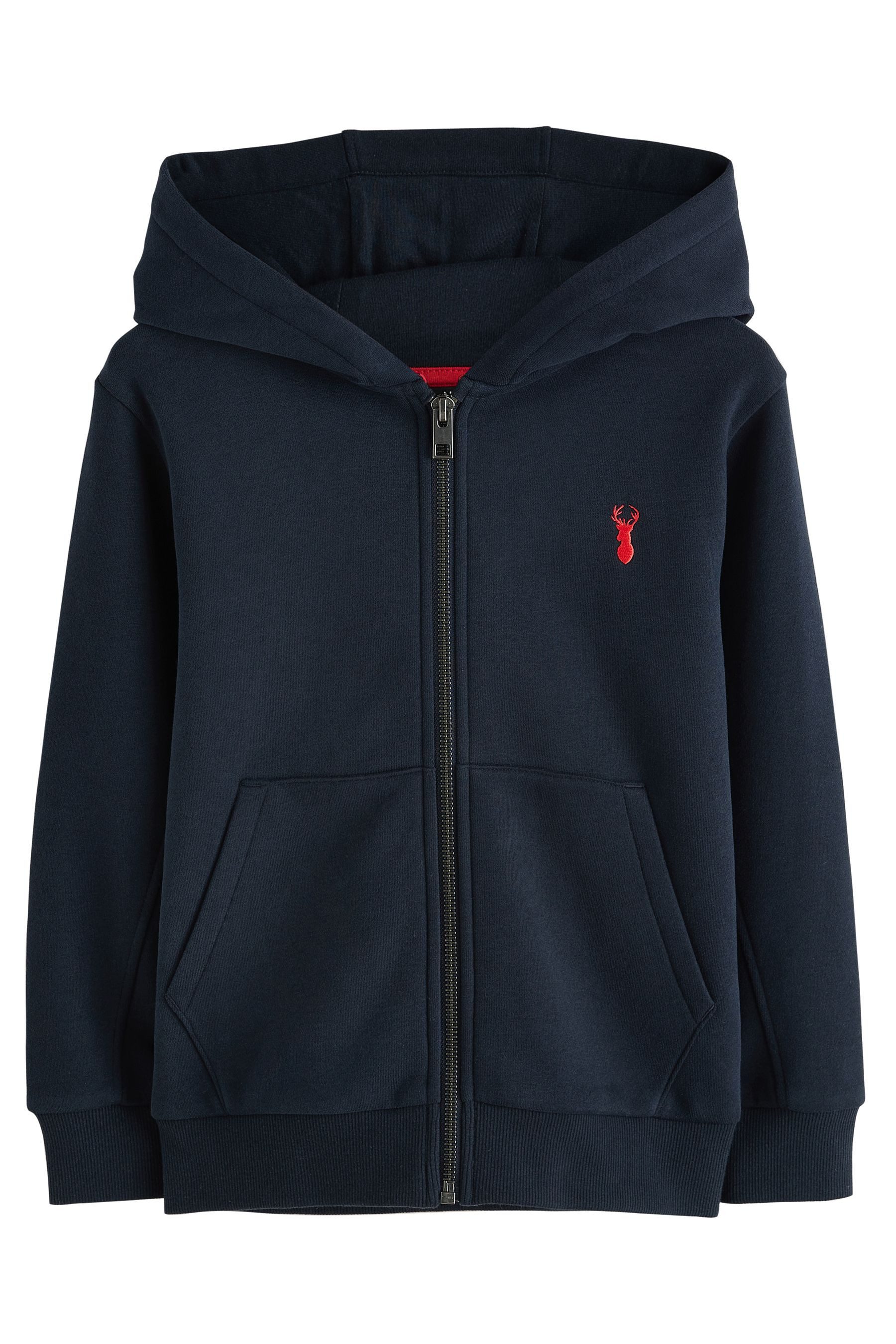 Next Hoodie Kapuzenjacke mit Reißverschluss und Hirsch (1-tlg)