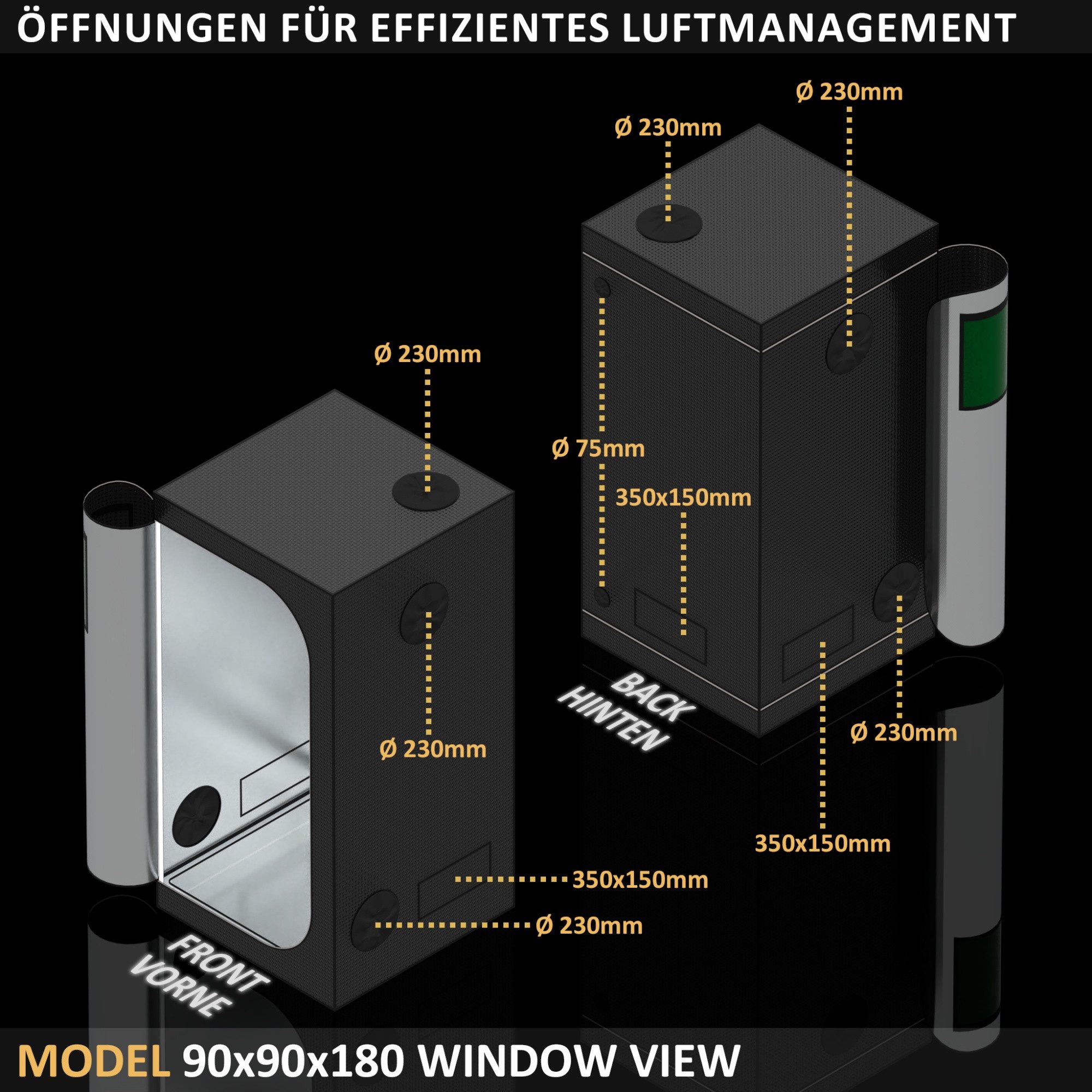 THE HOOKAH Gewächshaus Mit Sichtfenster...